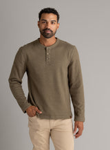 Men's Fireside Sherpa Lined Waffle Henley - LIV Outdoor