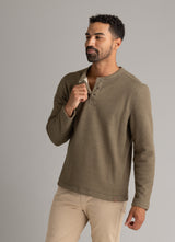 Men's Fireside Sherpa Lined Waffle Henley - LIV Outdoor