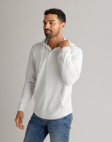 Men's Lichen Stretch Flannel Hooded Henley