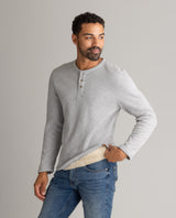 Men's Fireside Sherpa Lined Waffle Henley