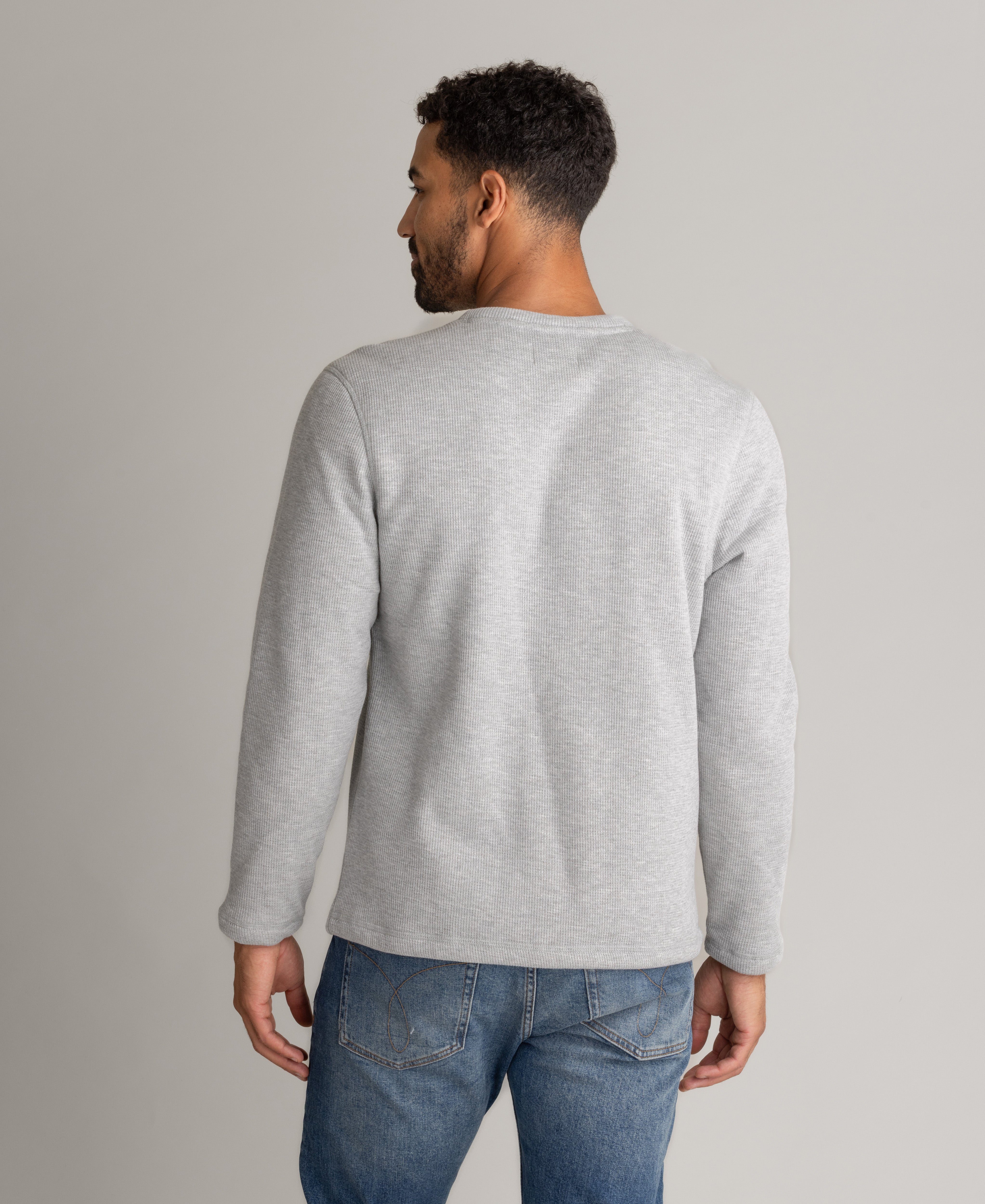 Men's Fireside Sherpa Lined Waffle Henley