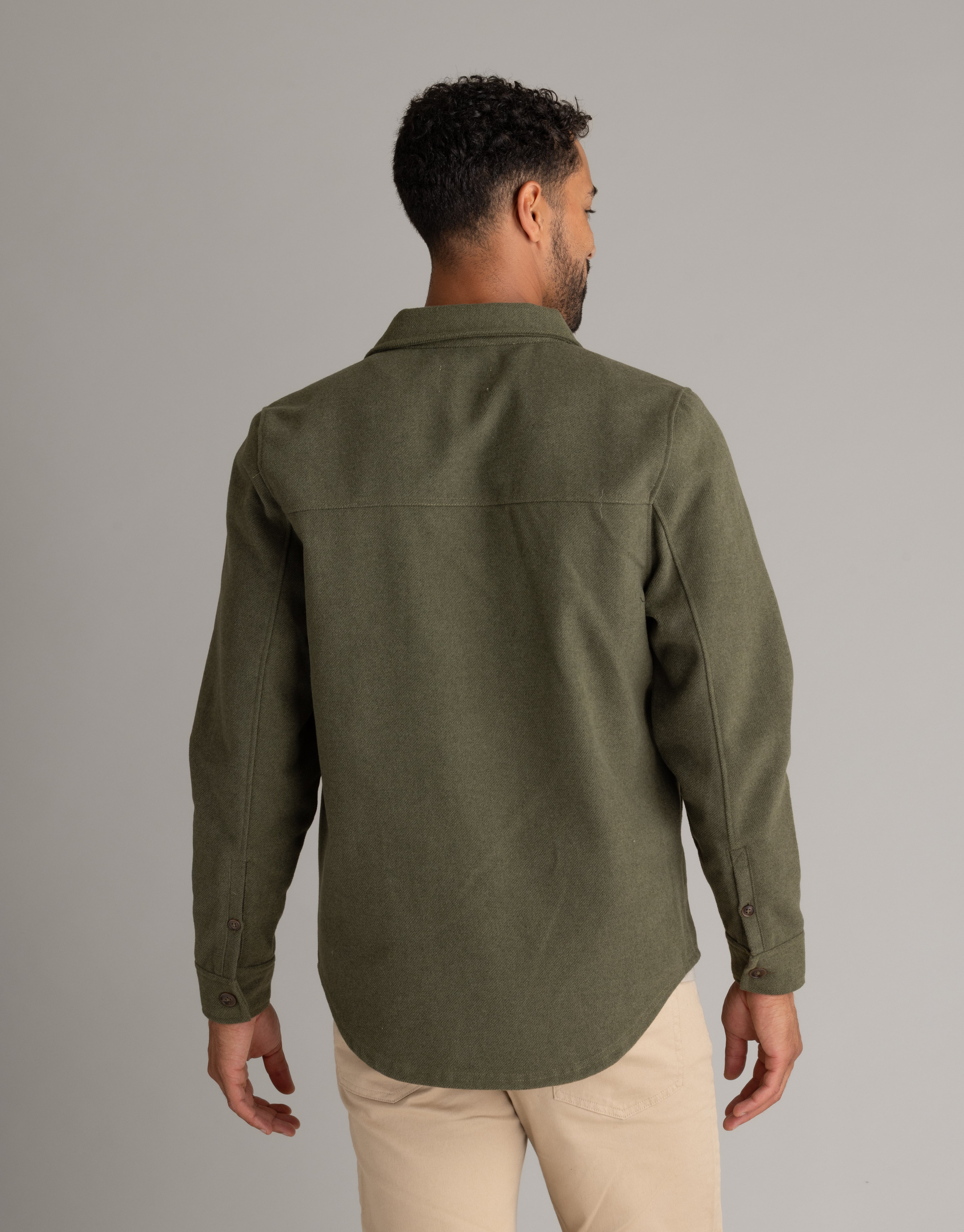 Men's Shay Faux Wool Button Down Jacket - LIV Outdoor