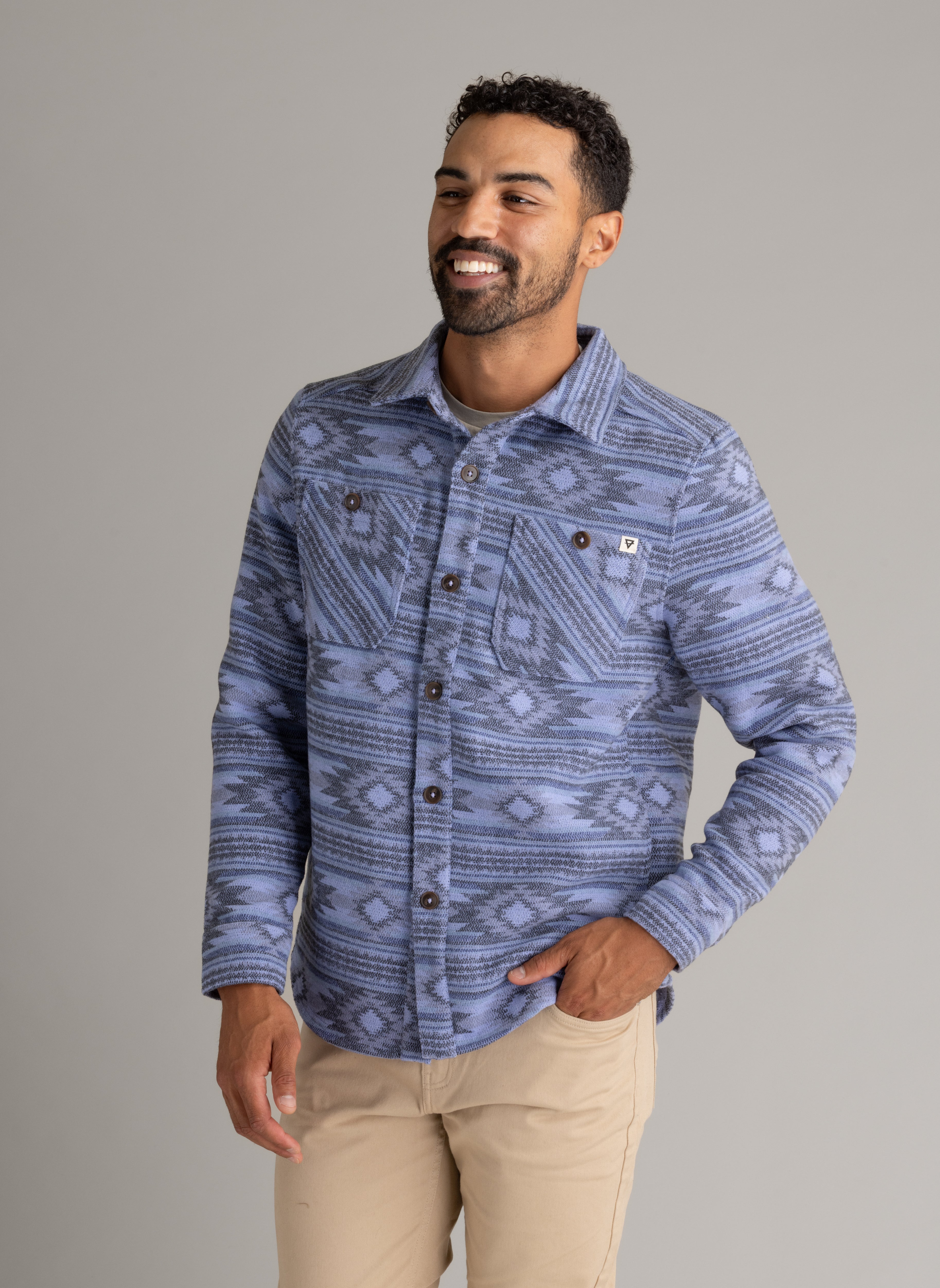 Men's Shay Faux Wool Button Down Jacket - LIV Outdoor