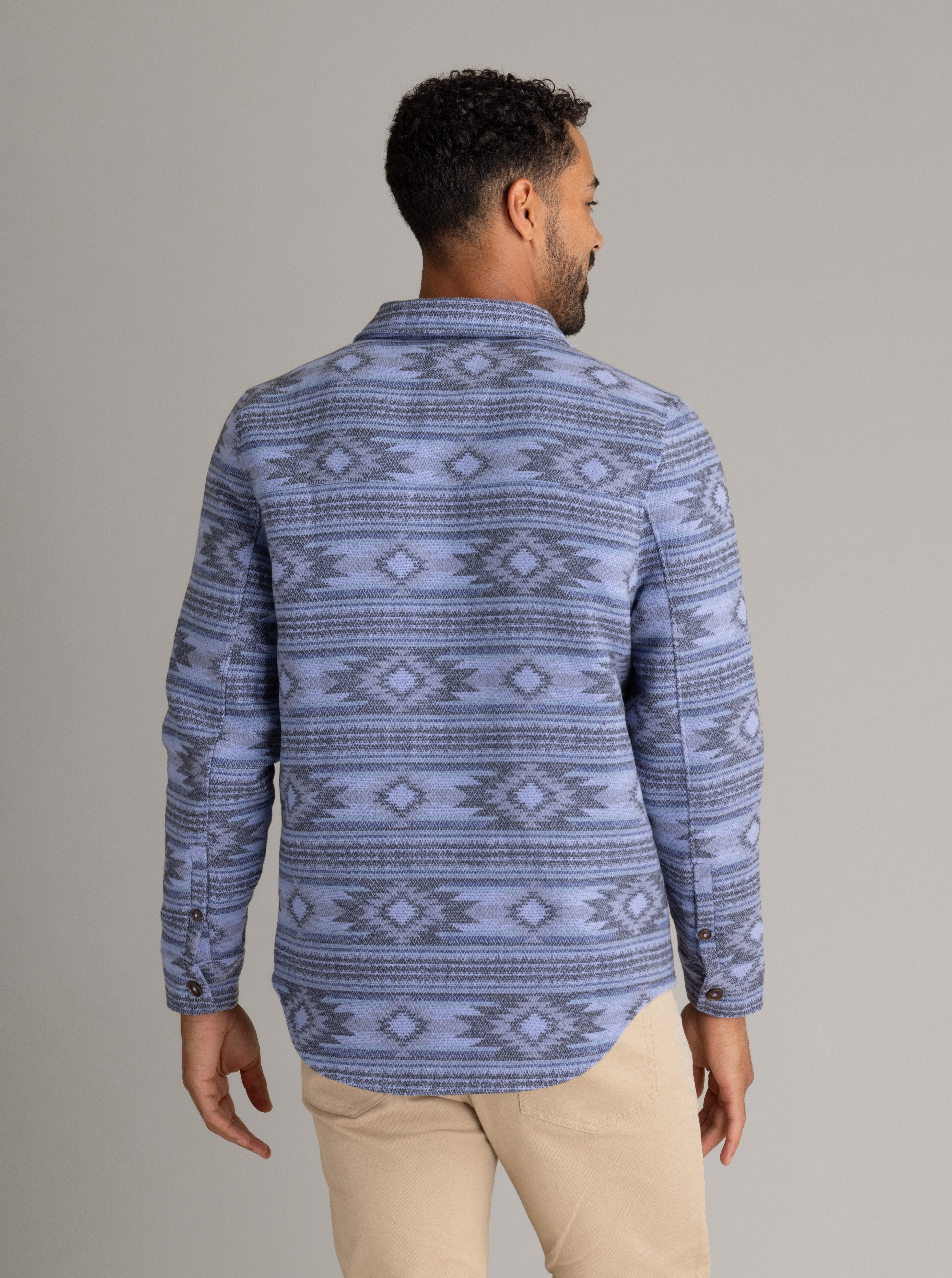 Men's Shay Faux Wool Button Down Jacket - LIV Outdoor