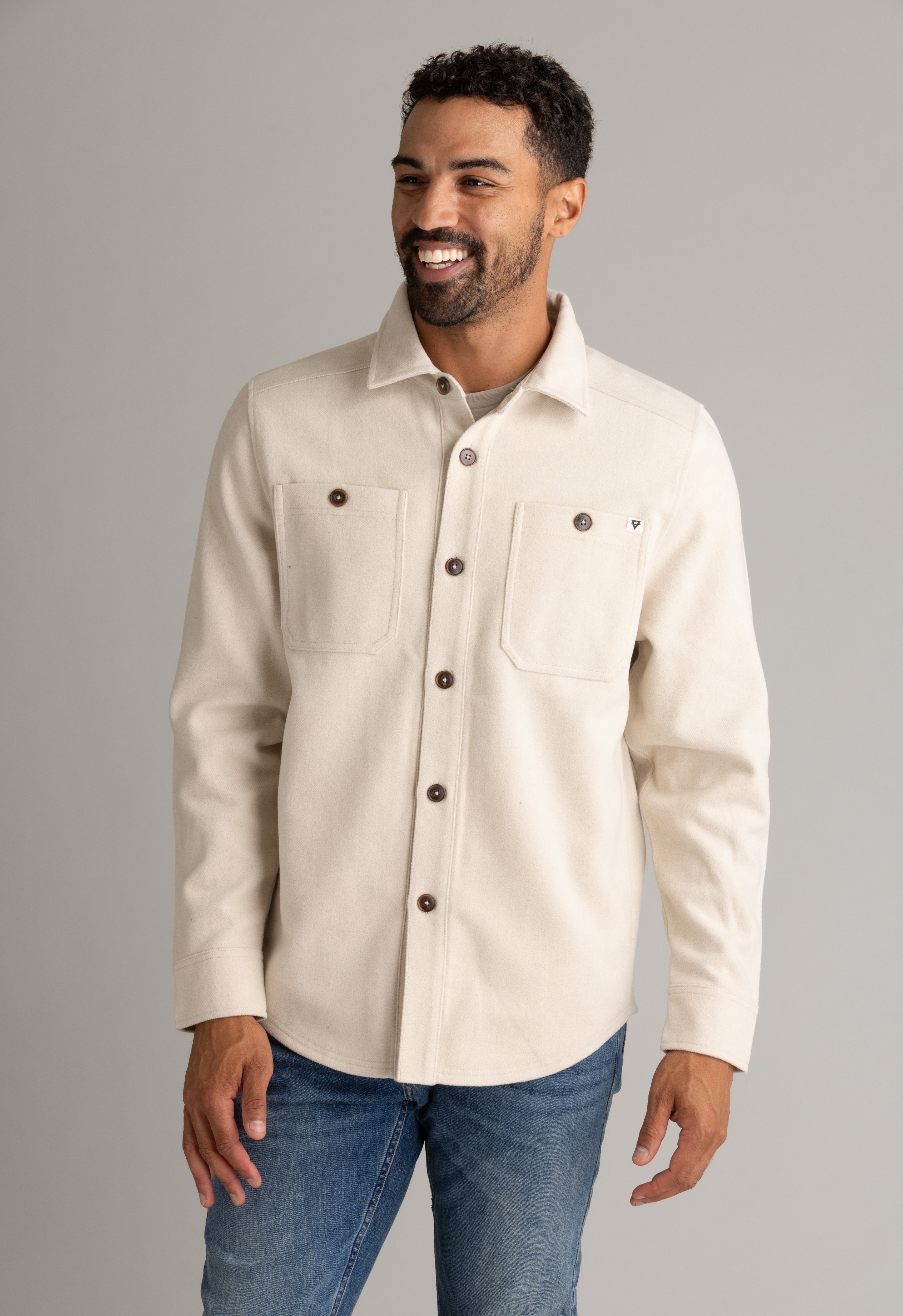 Men's Shay Faux Wool Button Down Jacket - LIV Outdoor