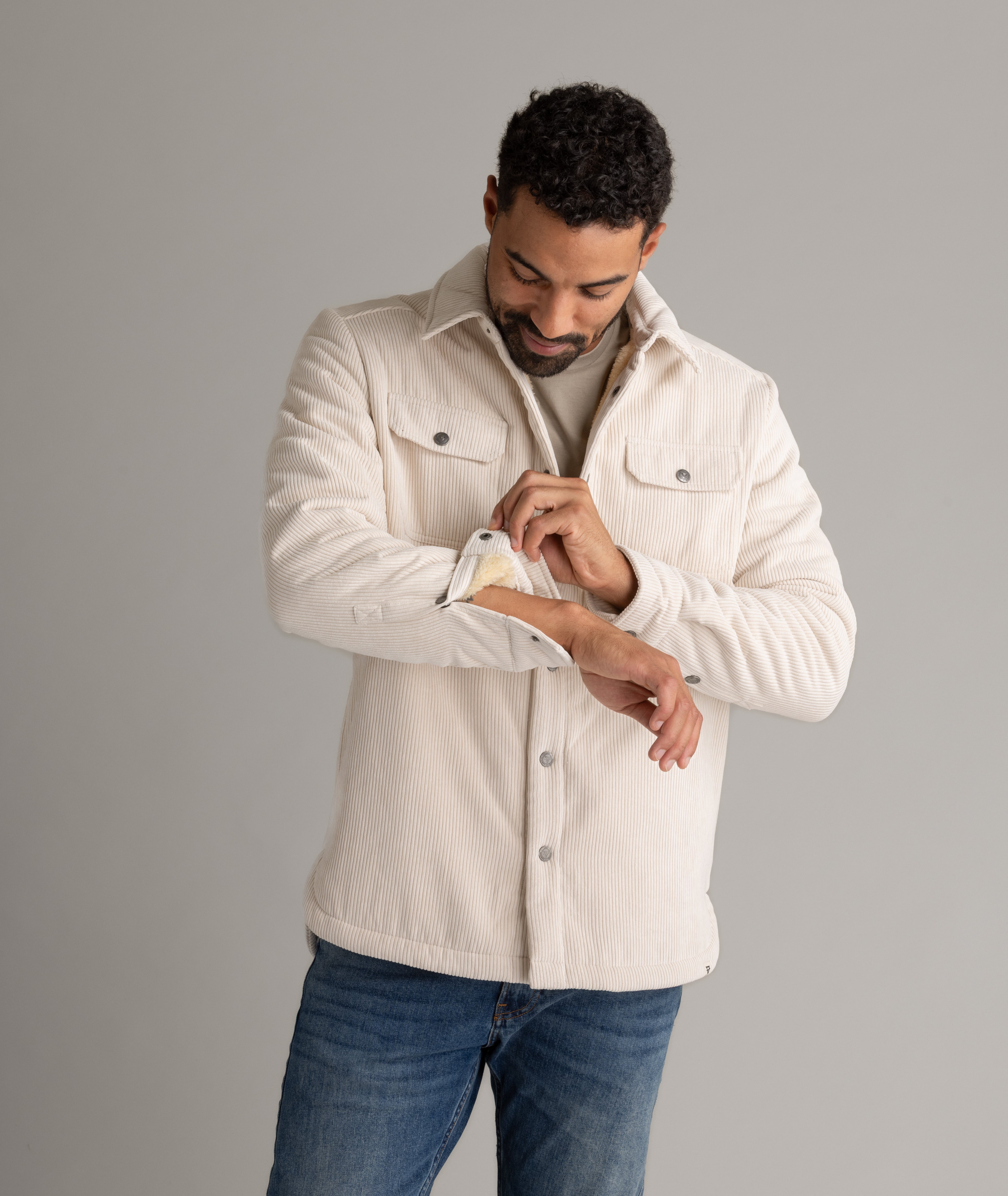 Men's Remy Sherpa Lined Corduroy Shirt Jacket - LIV Outdoor