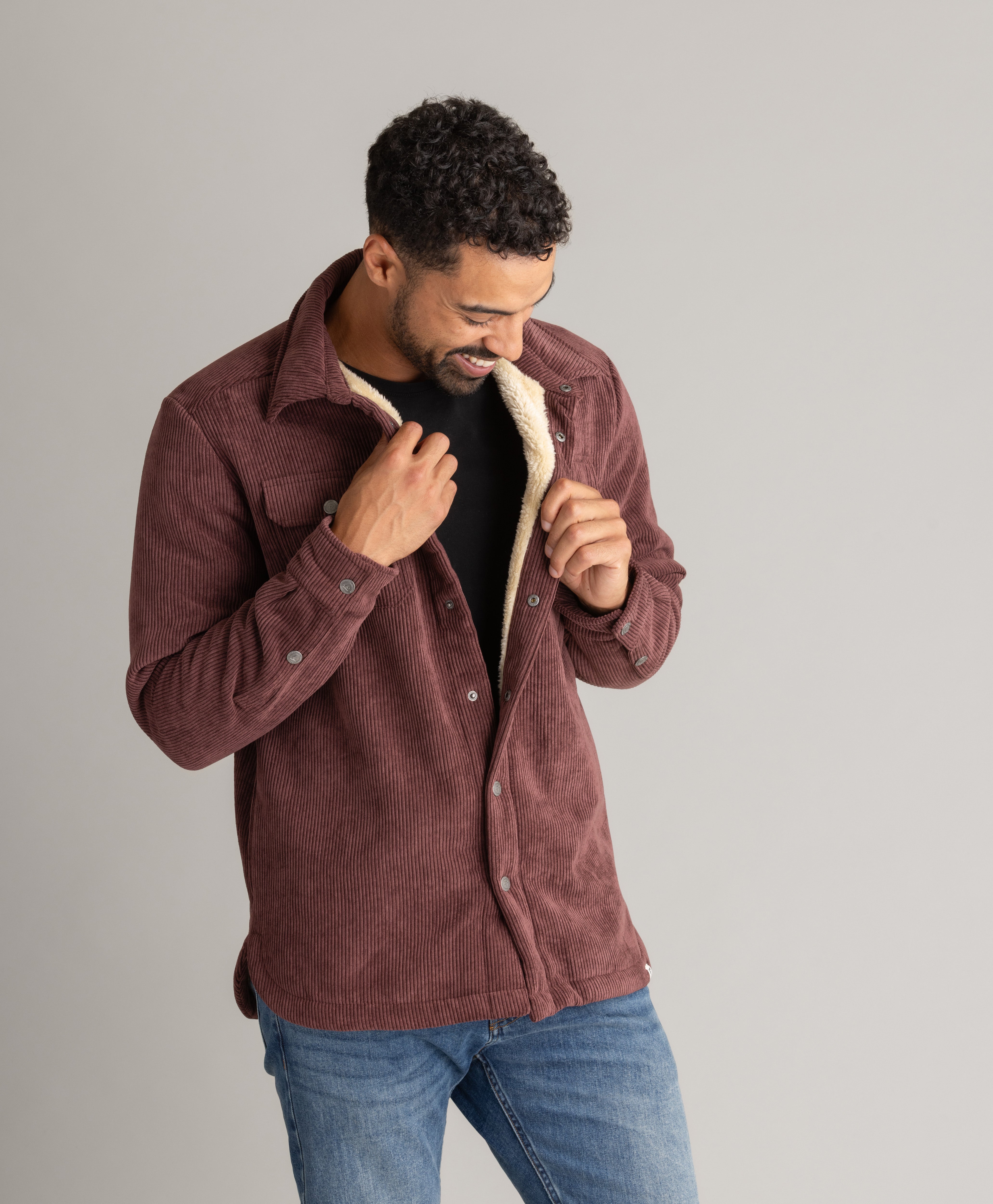 Men's Remy Sherpa Lined Corduroy Shirt Jacket - LIV Outdoor