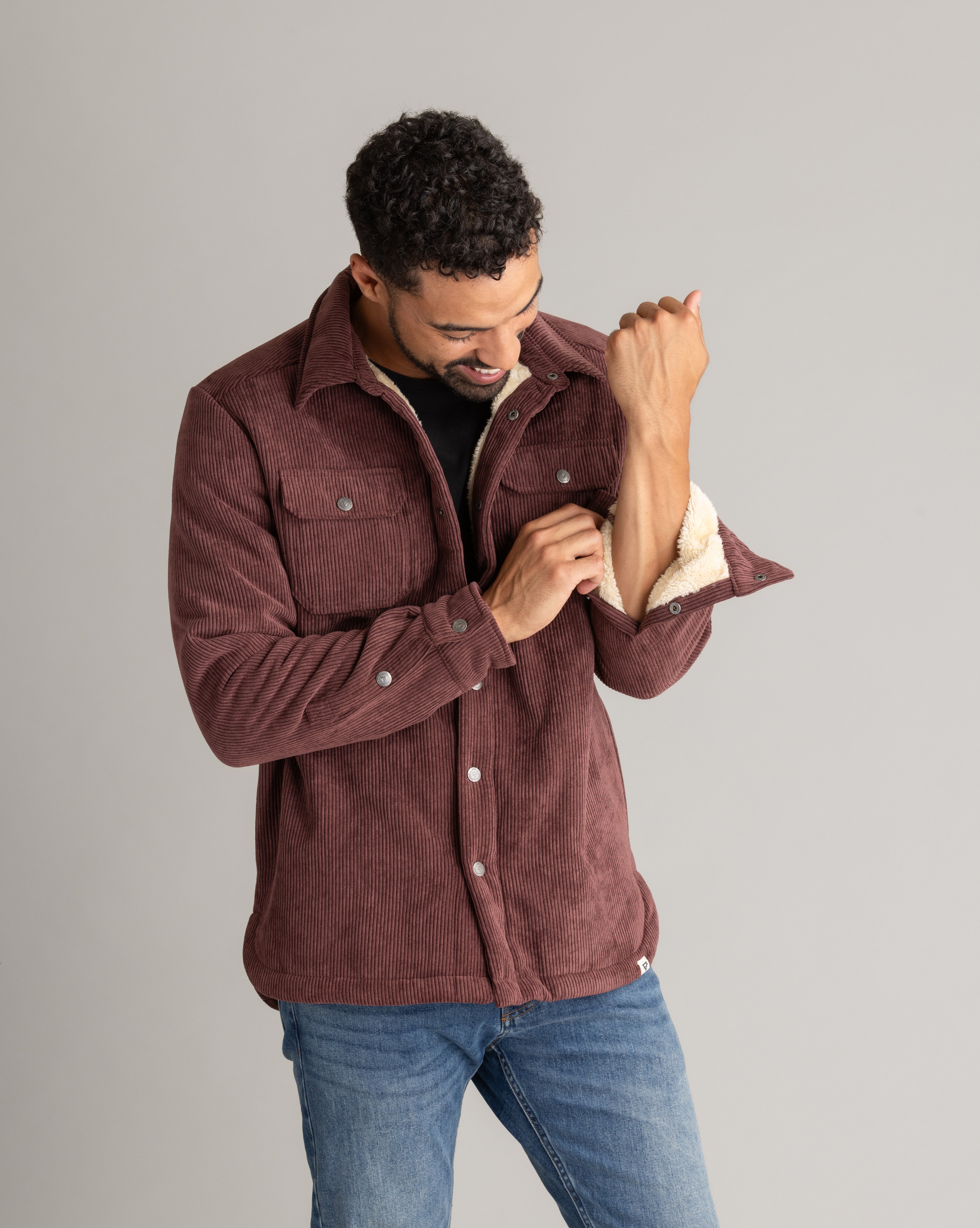 Men's Remy Sherpa Lined Corduroy Shirt Jacket - LIV Outdoor