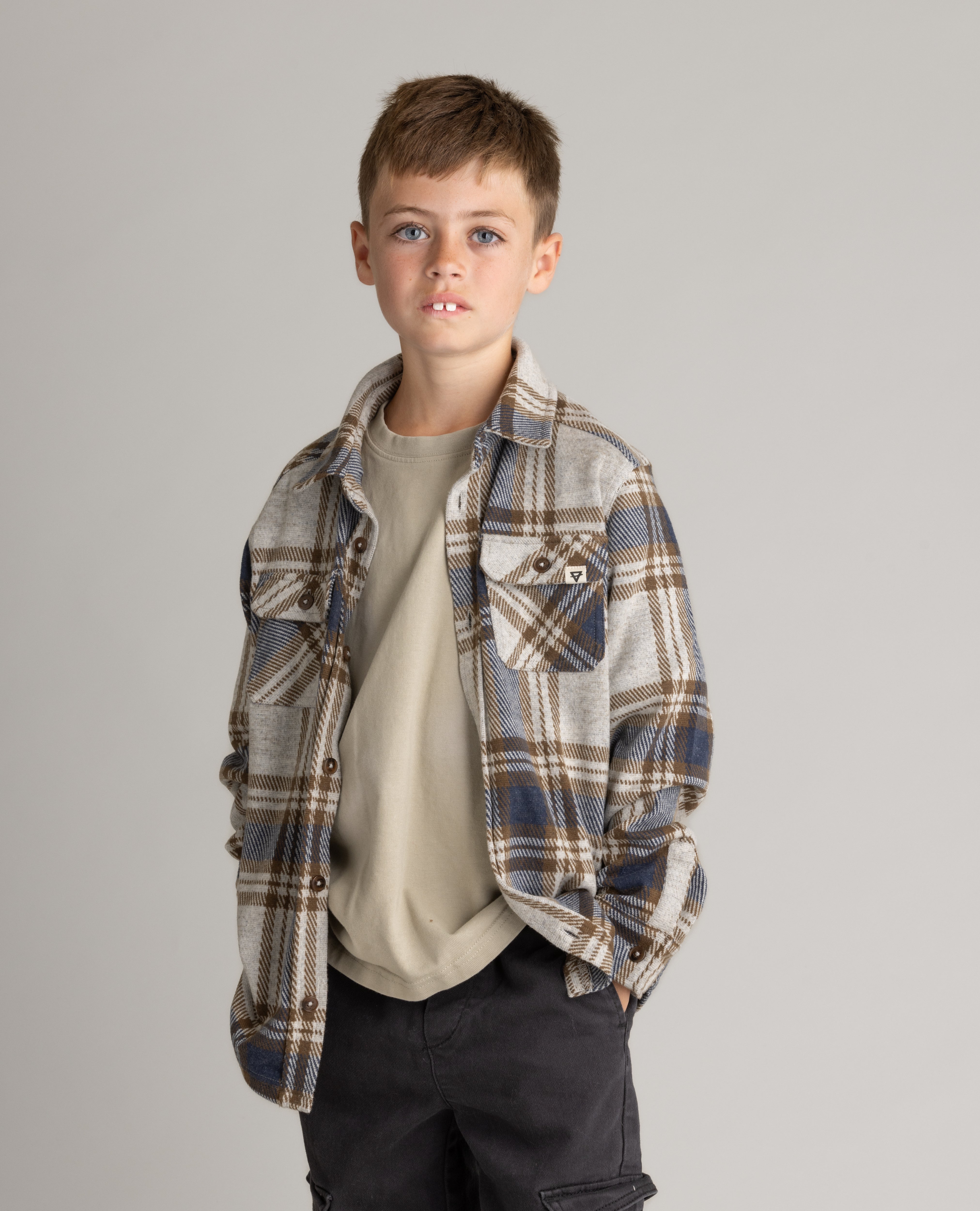 Boys Lichen Stretch Flannel Shirt - LIV Outdoor