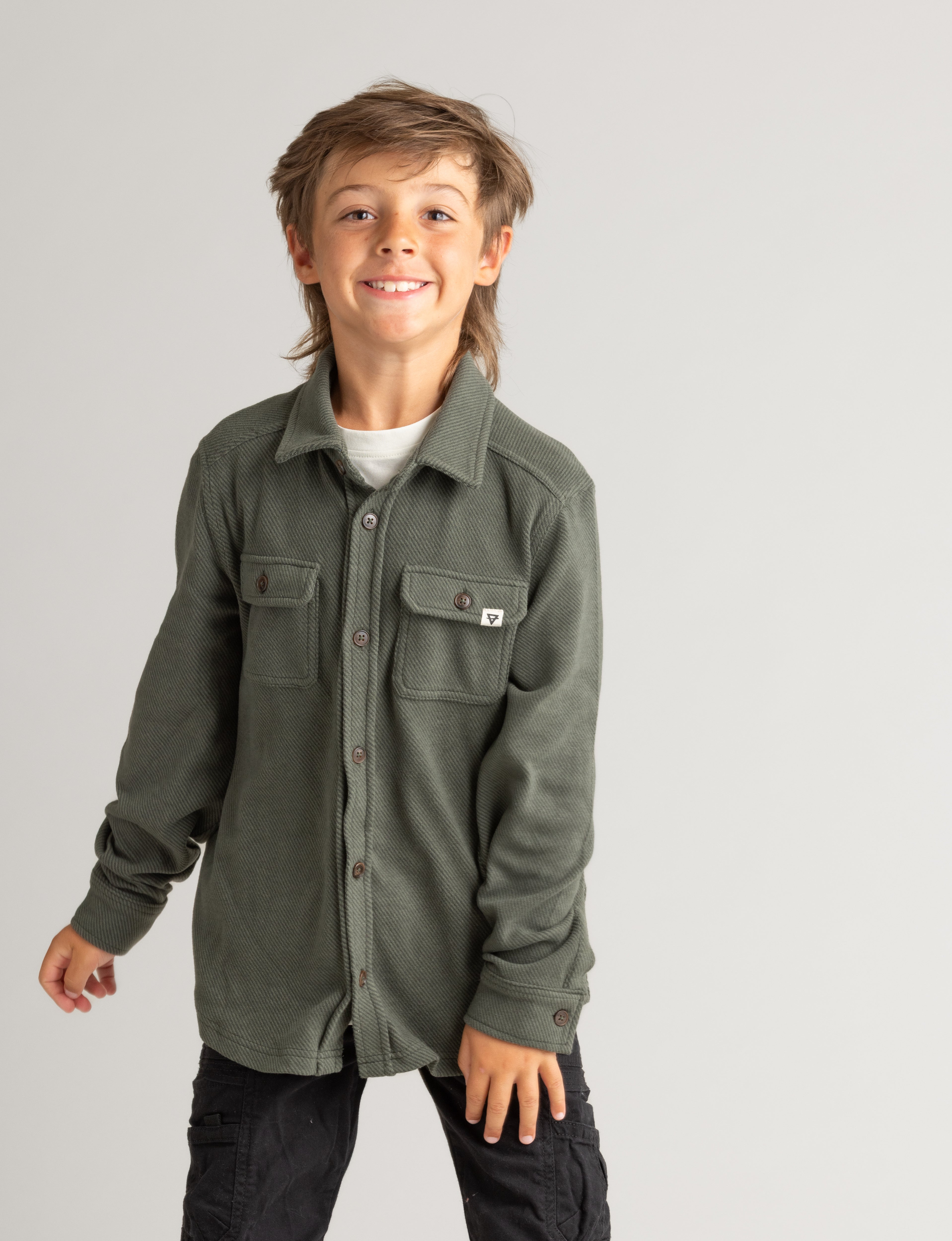 Boys Lichen Stretch Flannel Shirt - LIV Outdoor