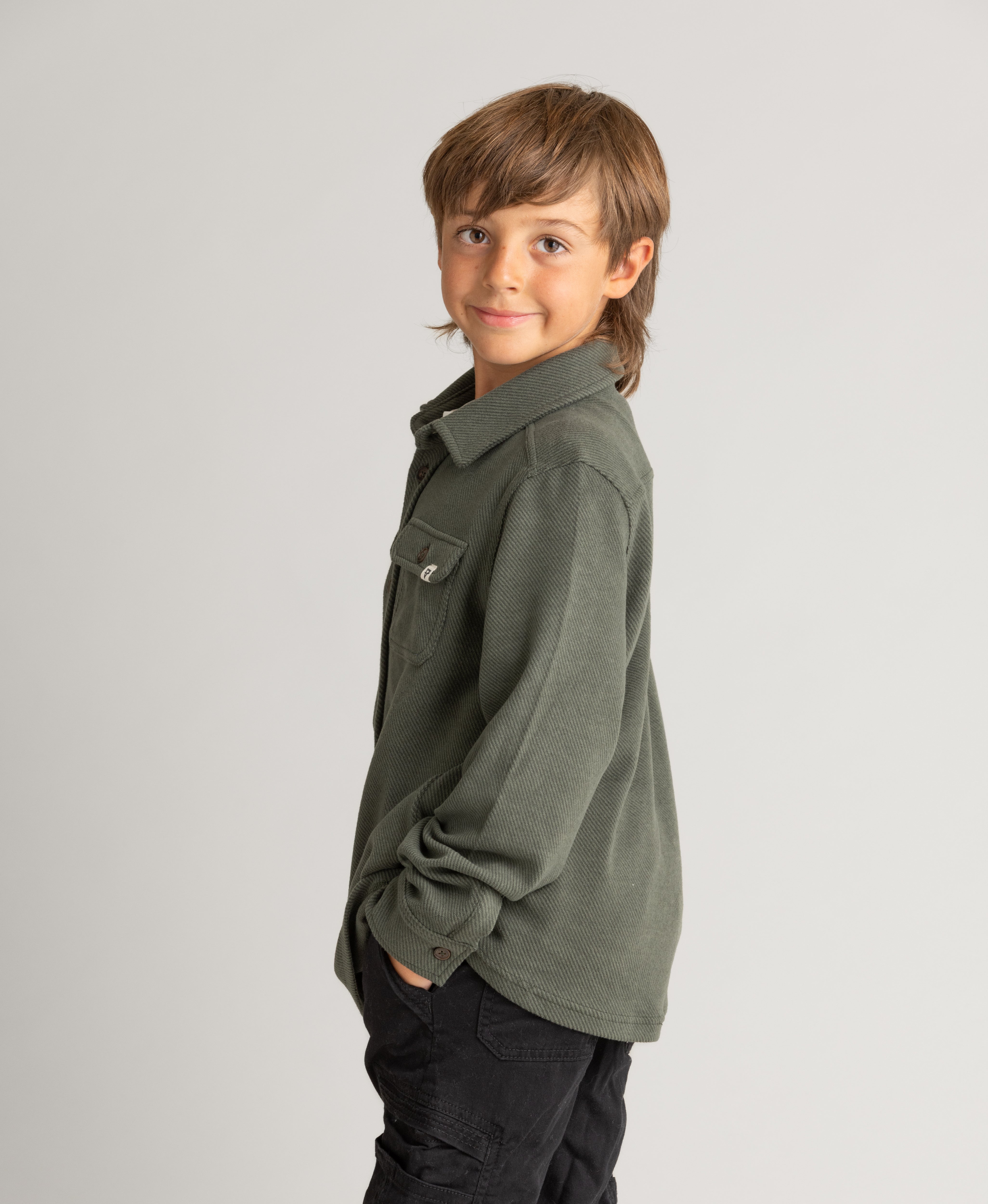 Boys Lichen Stretch Flannel Shirt - LIV Outdoor