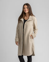 Women's Ainsley Long Bonded Boucle Snap-up Coat - LIV Outdoor