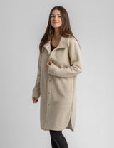 Women's Ainsley Long Bonded Boucle Snap-up Coat - LIV Outdoor