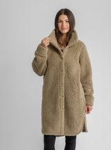 Women's Ainsley  Long Sherpa Button Coat - LIV Outdoor