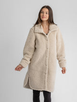 Women's Ainsley  Long Sherpa Button Coat - LIV Outdoor