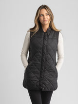 Women's Aster Hip Length Diamond Quilt Puffer Vest - LIV Outdoor