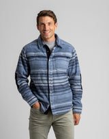 Men's Bear Pebbled Fleece Shirt Jacket in Print - LIV Outdoor