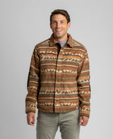 Men's Bear Pebbled Fleece Shirt Jacket in Print - LIV Outdoor