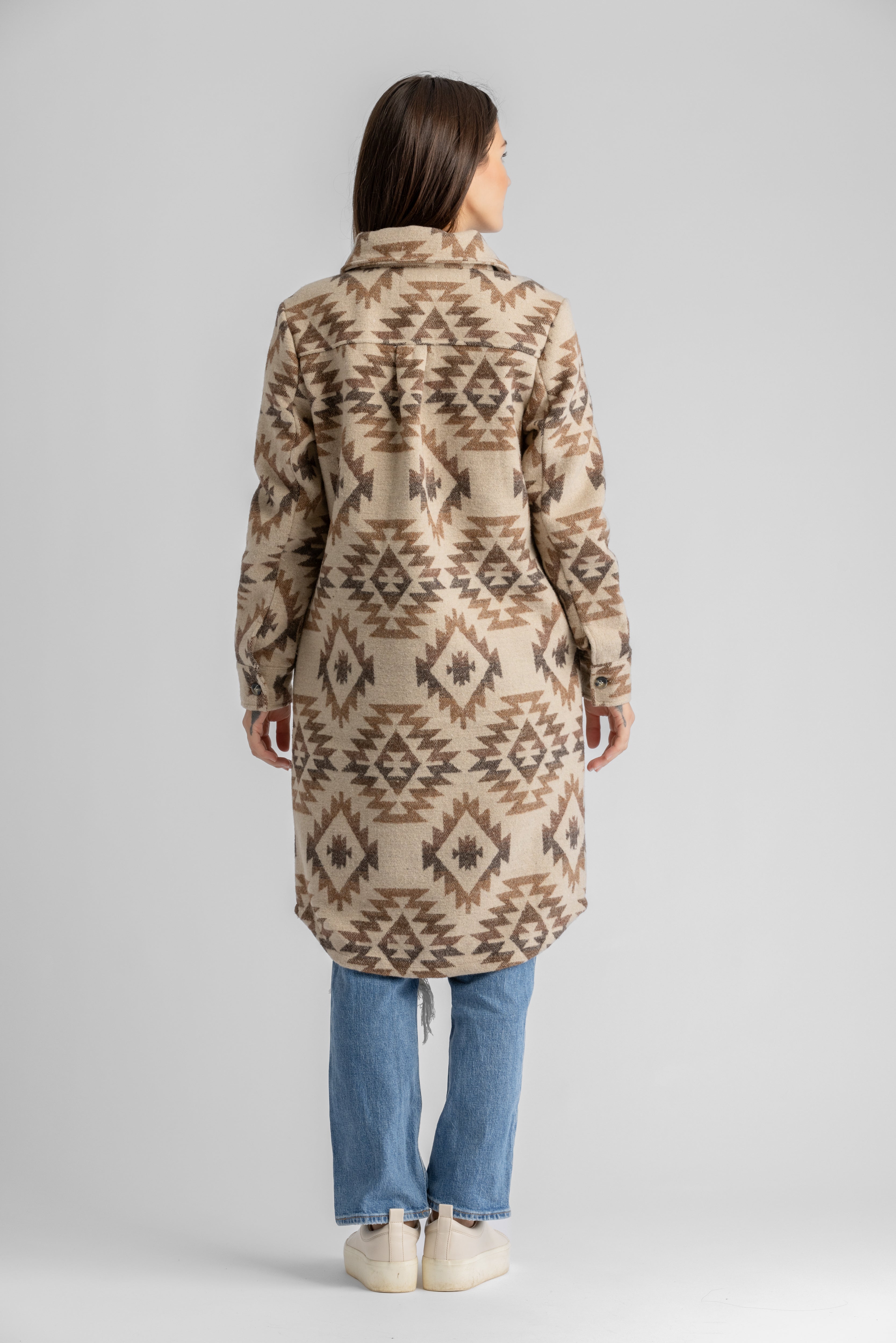 Women's Shay Faux Wool Long Button Coat - LIV Outdoor