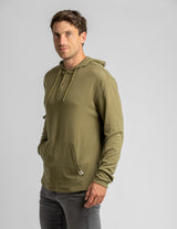 Men's Stretch Flannel Hooded Henley - LIV Outdoor