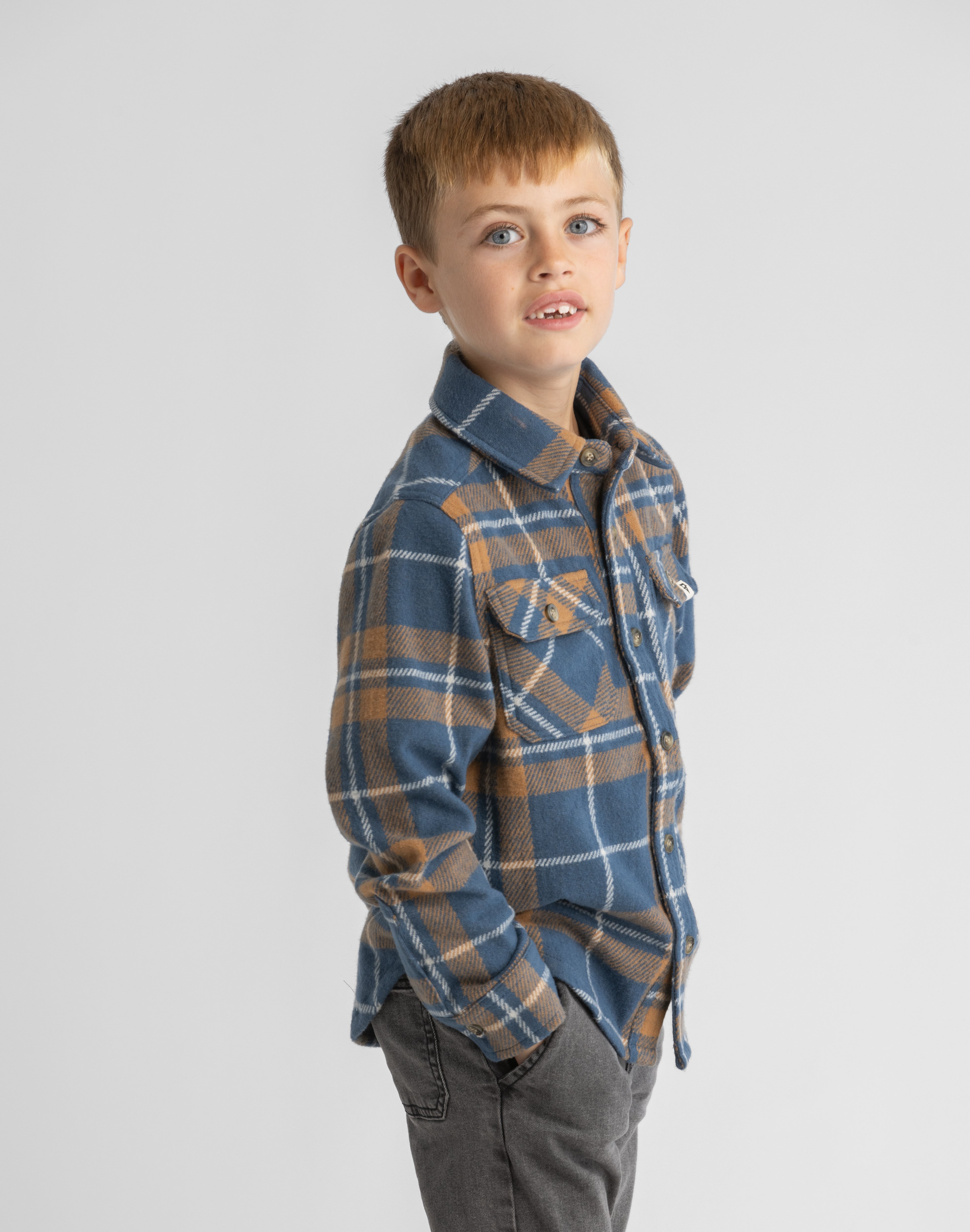 Boys Lichen Stretch Flannel Shirt - LIV Outdoor