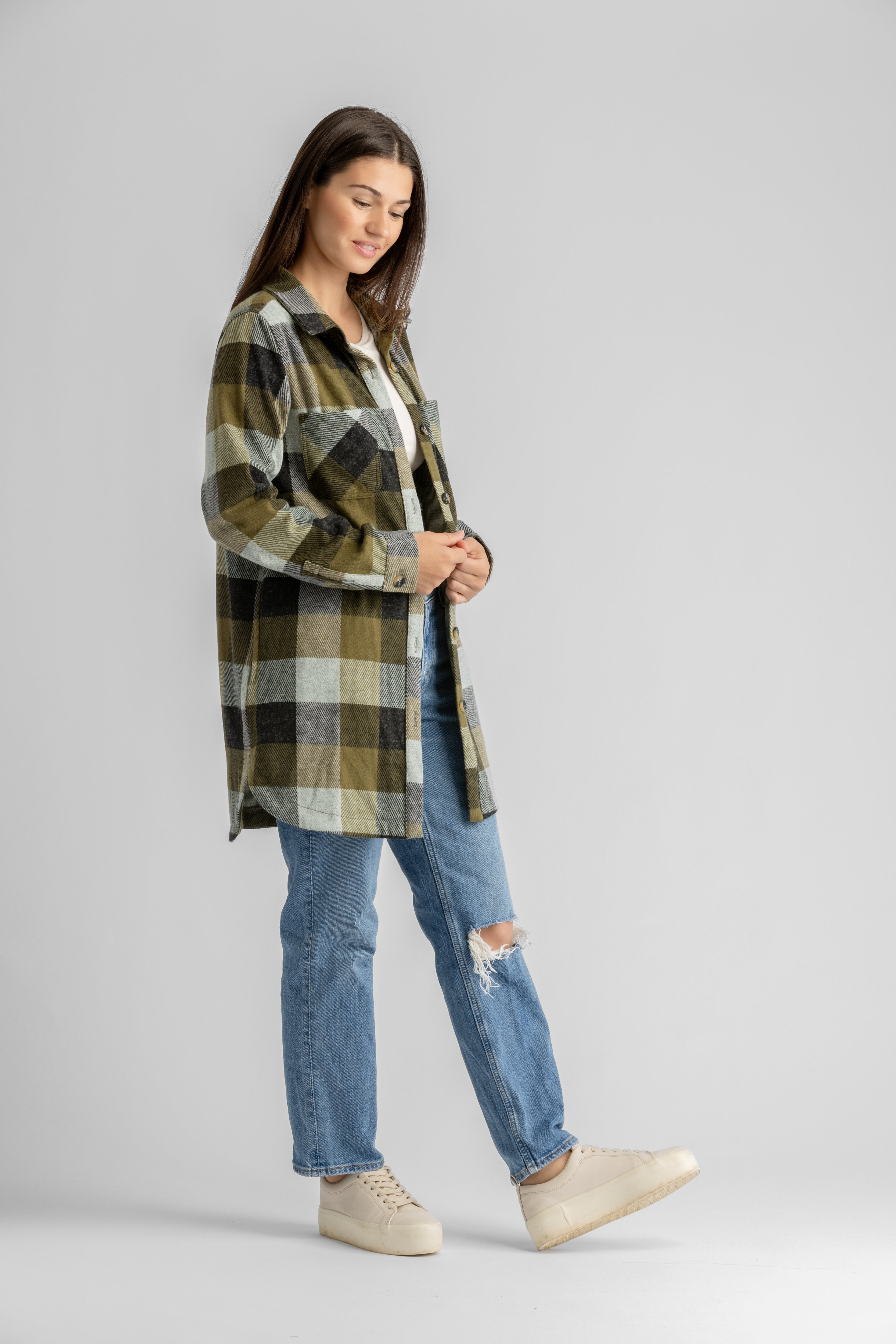 Women's Lichen Stretch Flannel Tunic - LIV Outdoor