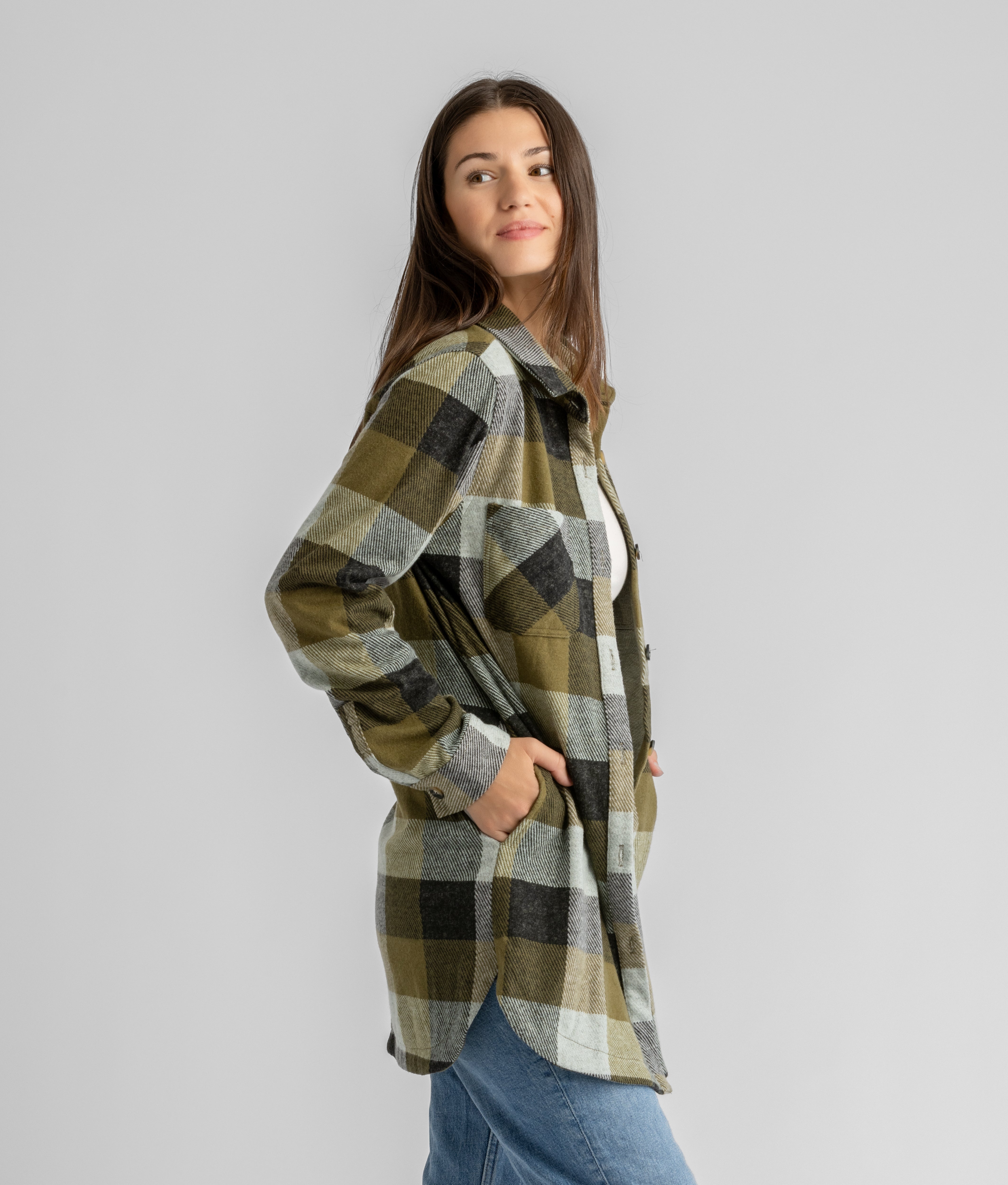 Women's Lichen Stretch Flannel Tunic - LIV Outdoor