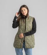 Women's Aster Hip Length Diamond Quilt Puffer Vest - LIV Outdoor