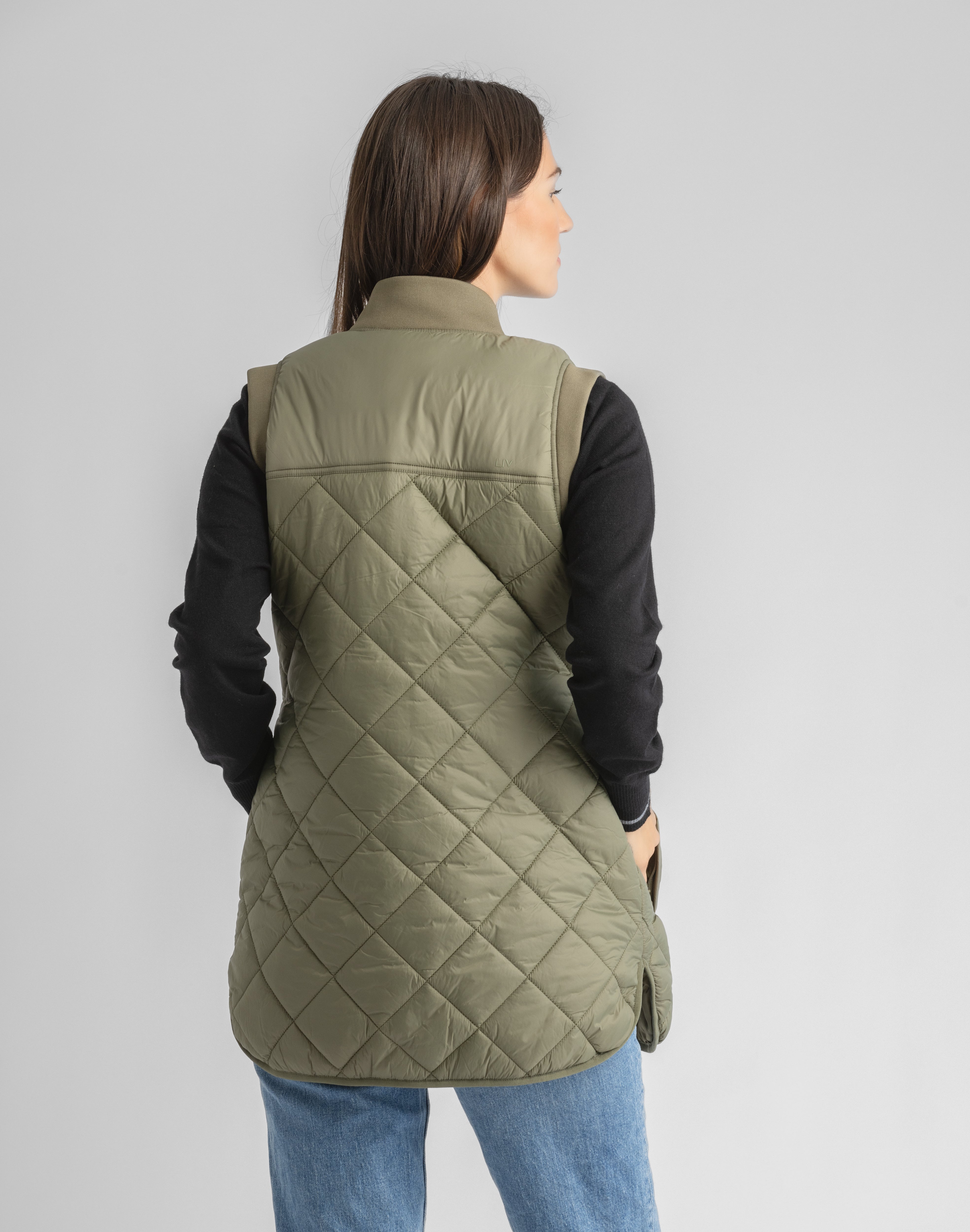 Women's Aster Hip Length Diamond Quilt Puffer Vest - LIV Outdoor