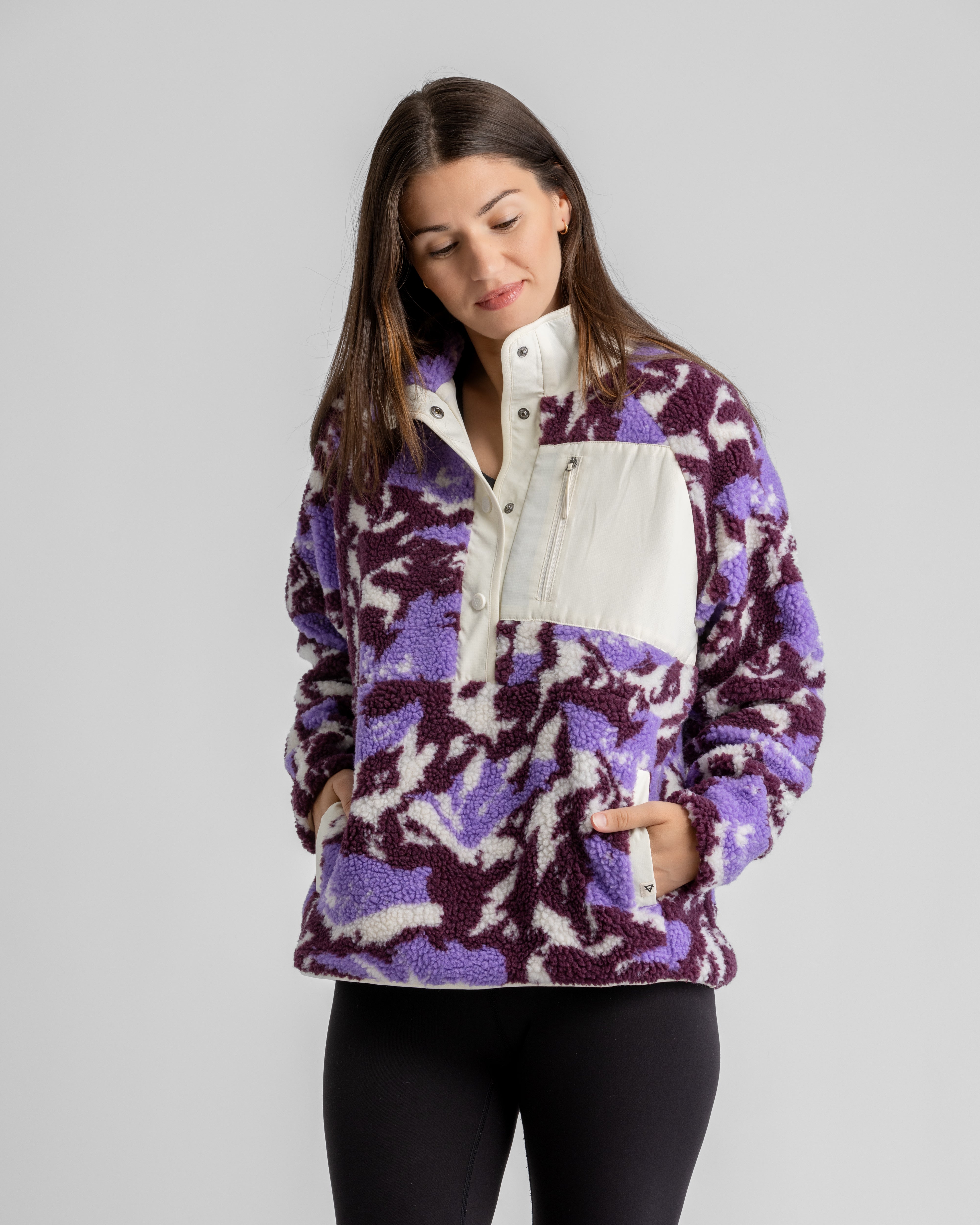 Women's Tara Jersey Lined  Snap-Up Pullover in Print - LIV Outdoor