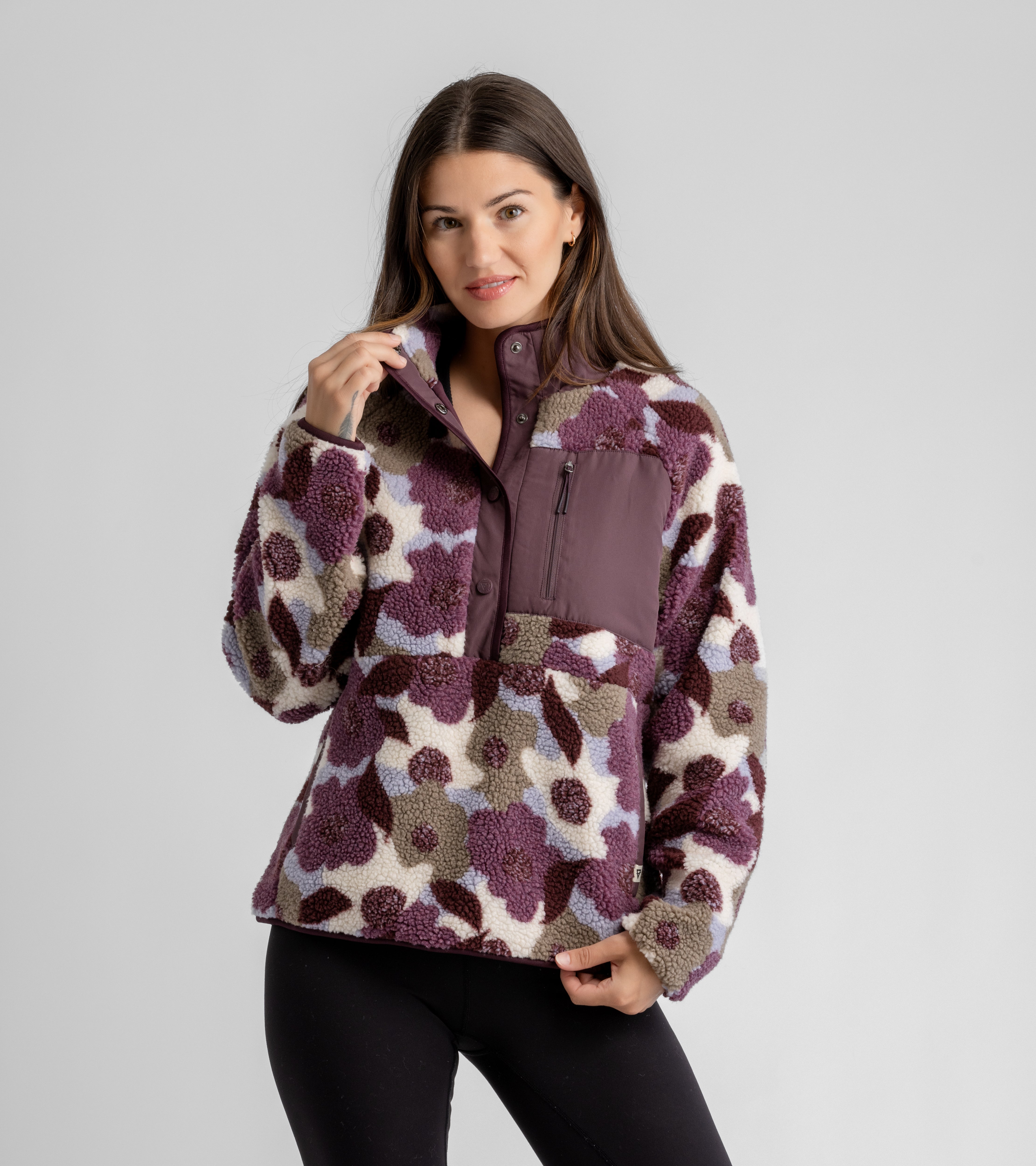 Women's Tara Jersey Lined  Snap-Up Pullover in Print - LIV Outdoor