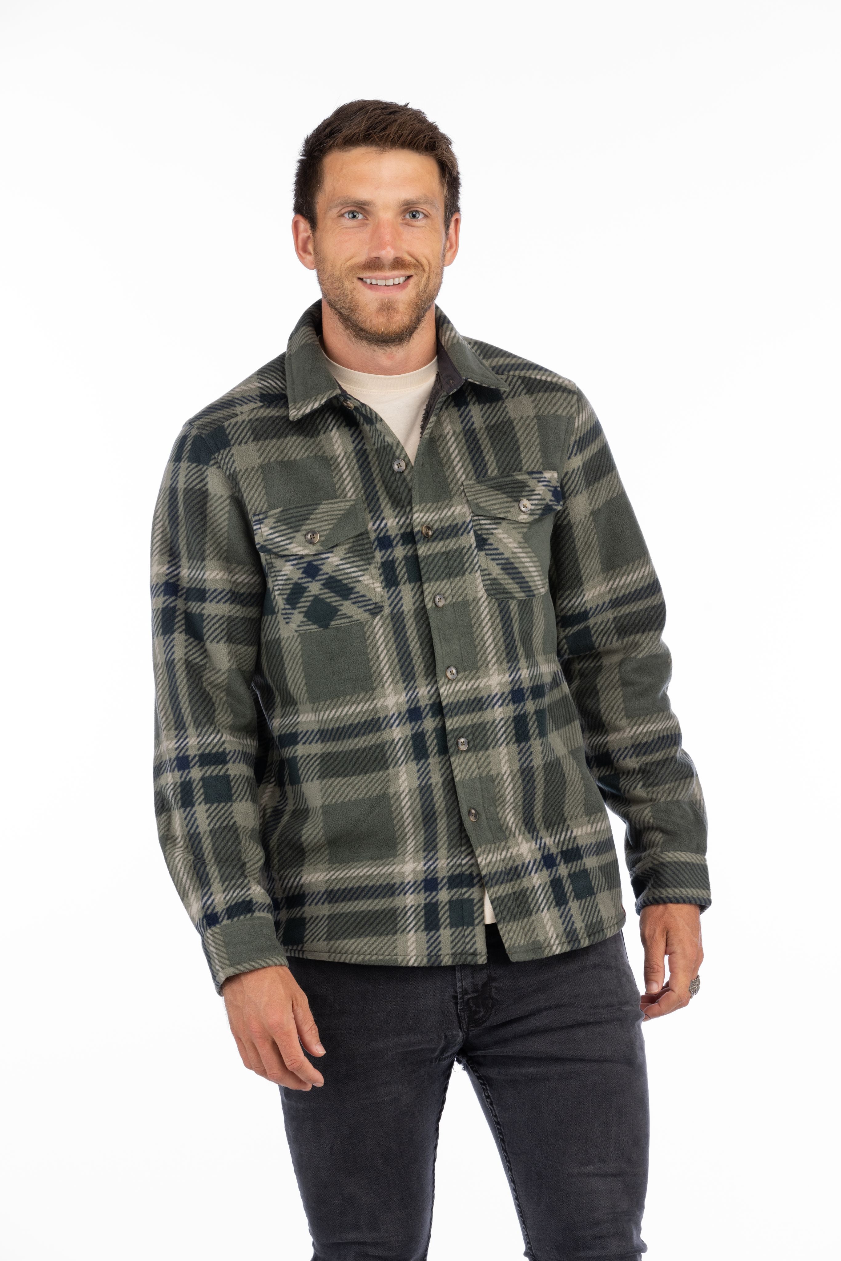 Men's Koda Sherpa Lined Shirt Jacket - LIV Outdoor