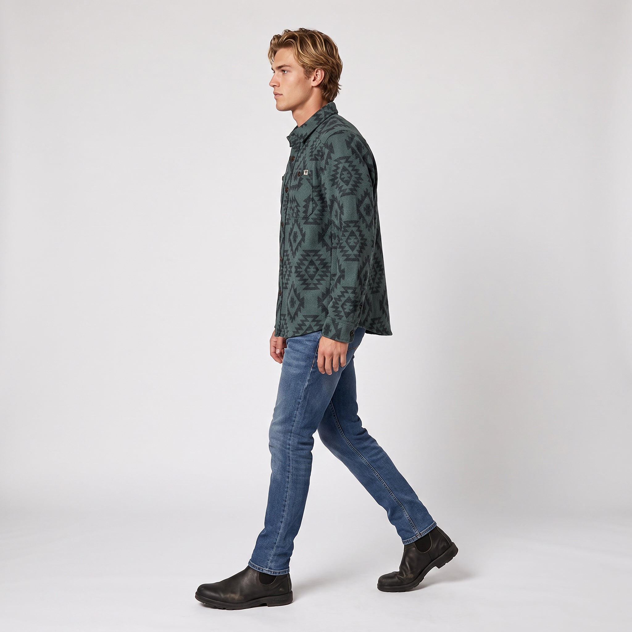 Men's Shay Faux Wool Button Down Jacket