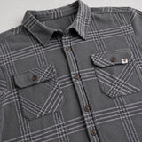 Men's LIV Outdoor Lichen Stretch Flannel Button Down shirt, showcasing a comfortable, stylish men's top with a button front and flannel fabric.