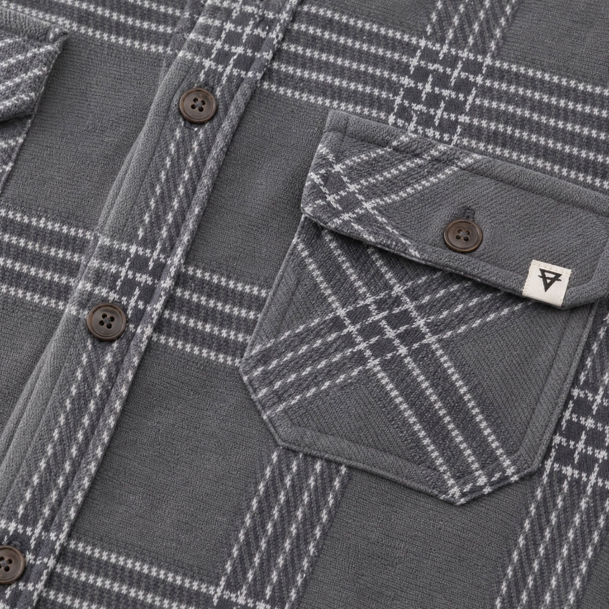 LIV Outdoor men's Lichen stretch flannel button-down top with a traditional plaid pattern and a relaxed fit for casual wear.