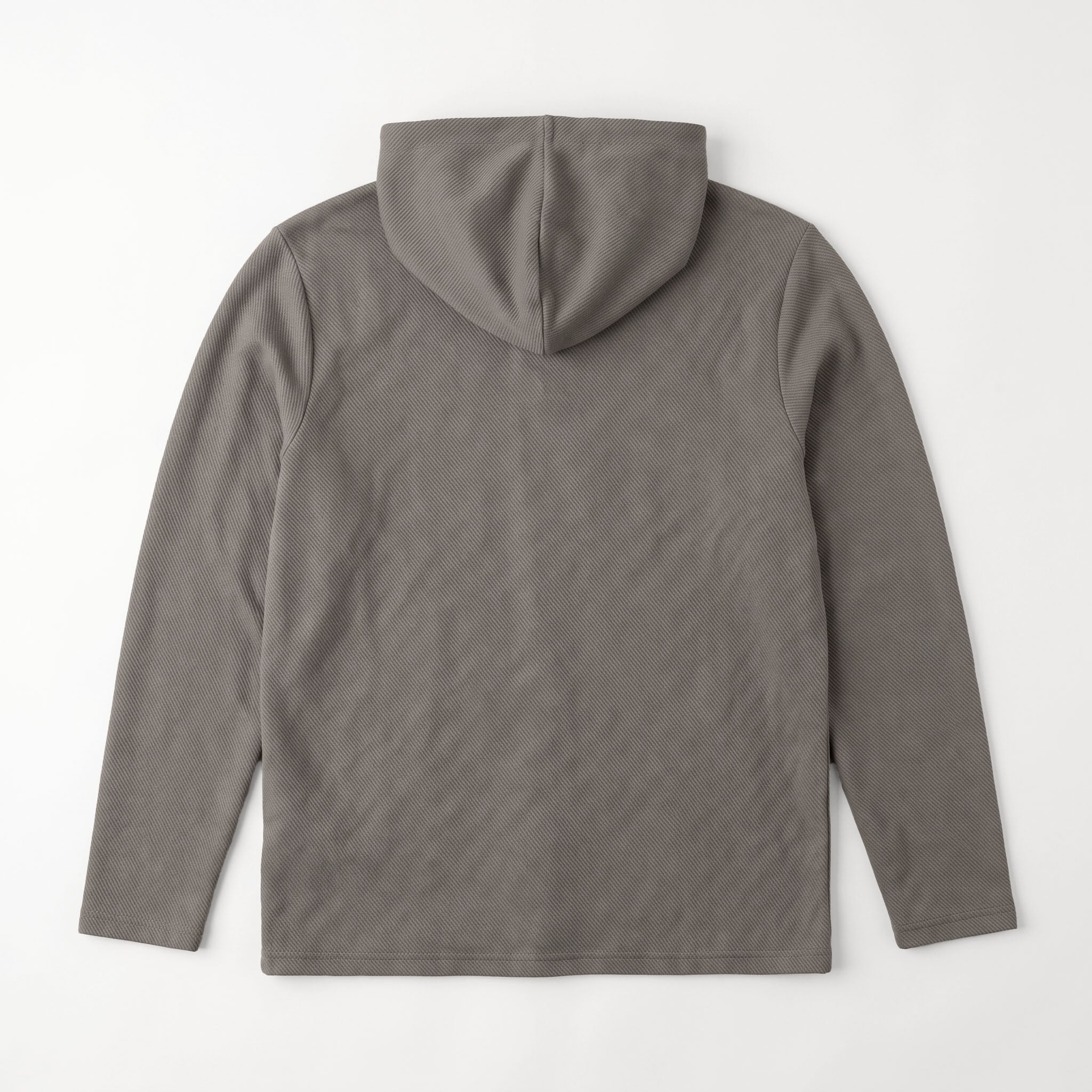 Men's LIV Outdoor Lichen stretch flannel hooded henley top with a relaxed fit, featuring a comfortable hood and casual style.