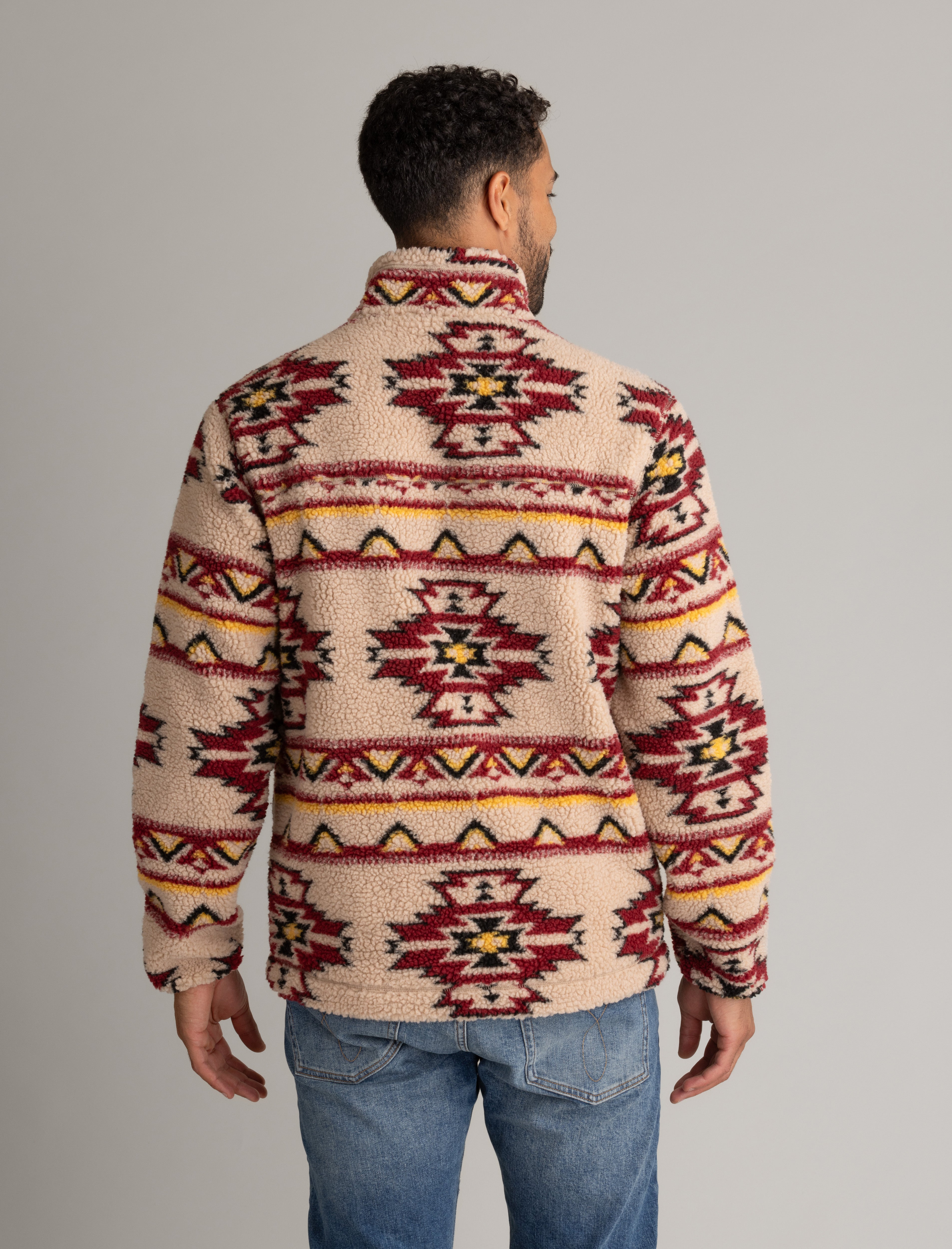 Men's Kismet Jersey Lined Printed Berber Jacket - LIV Outdoor