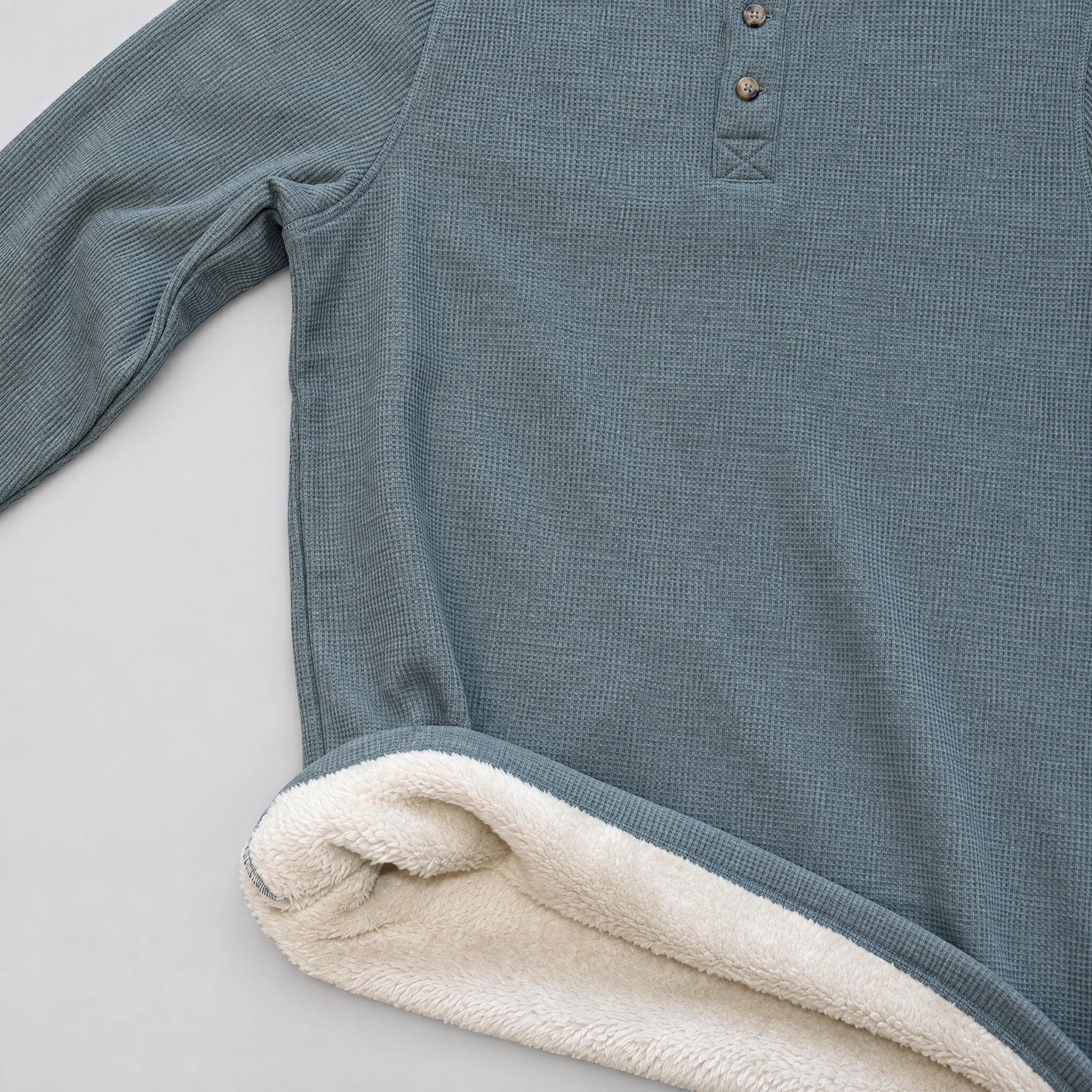 Men's Fireside Sherpa Lined Waffle Henley