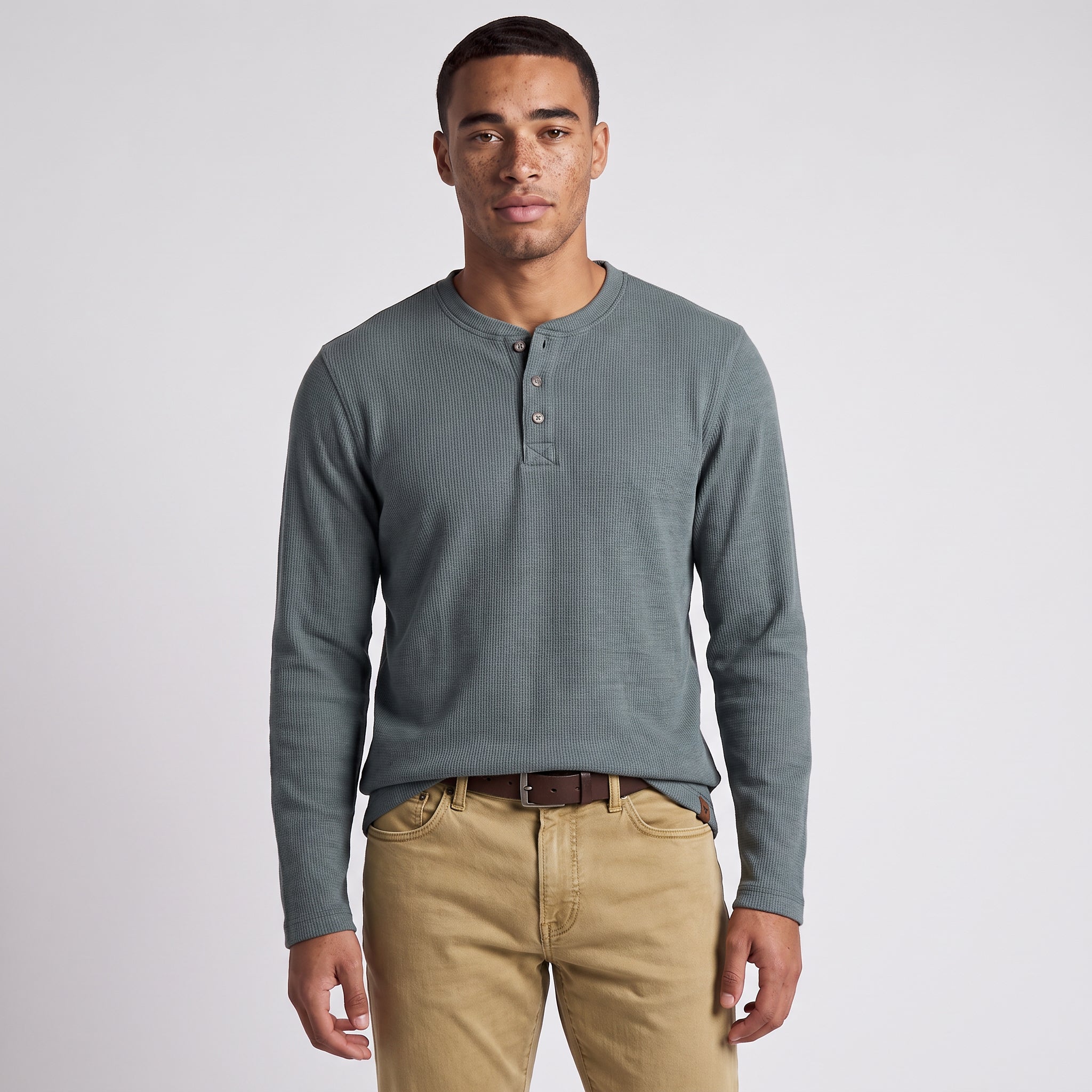 Men's Fireside Sherpa Lined Waffle Henley