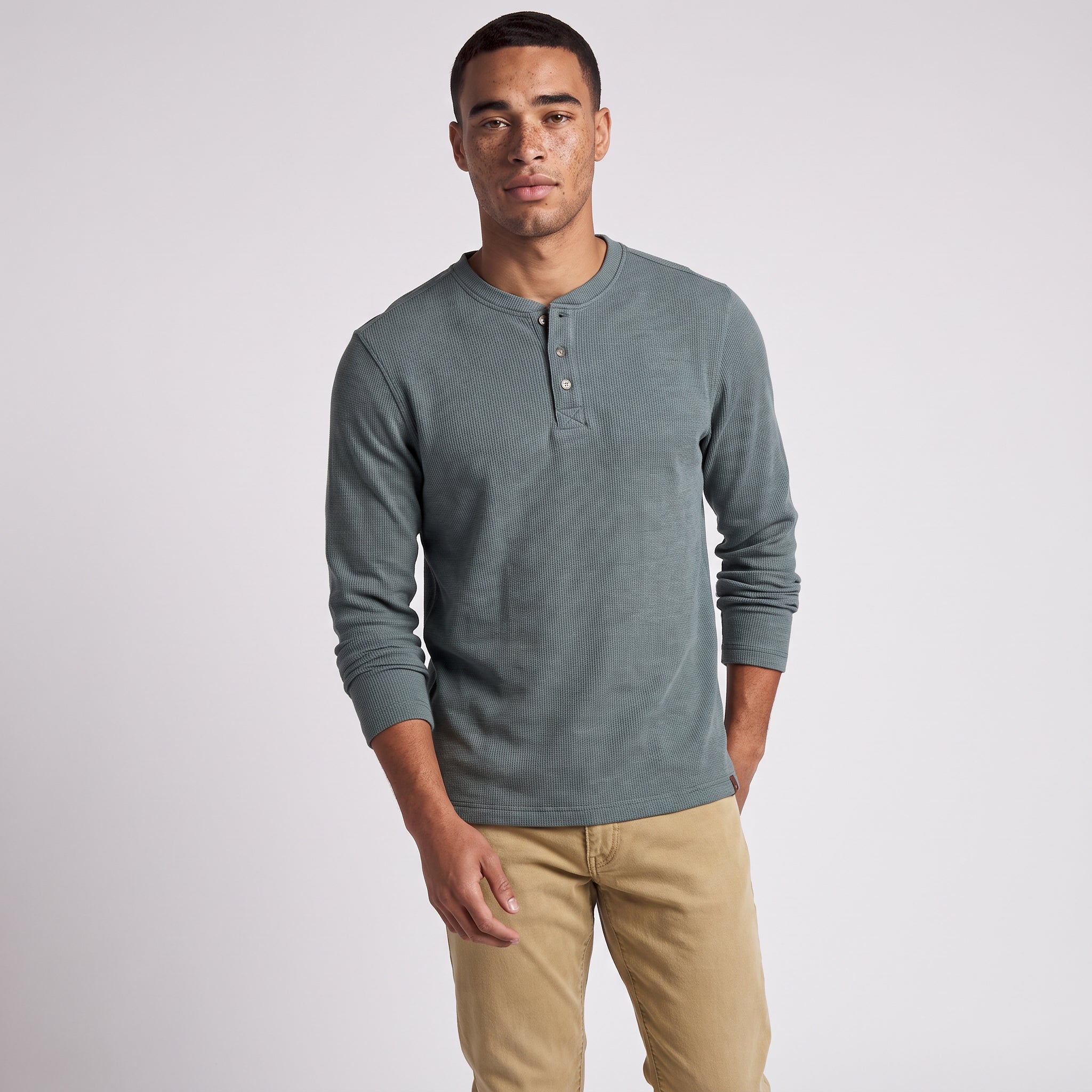 Men's Fireside Sherpa Lined Waffle Henley