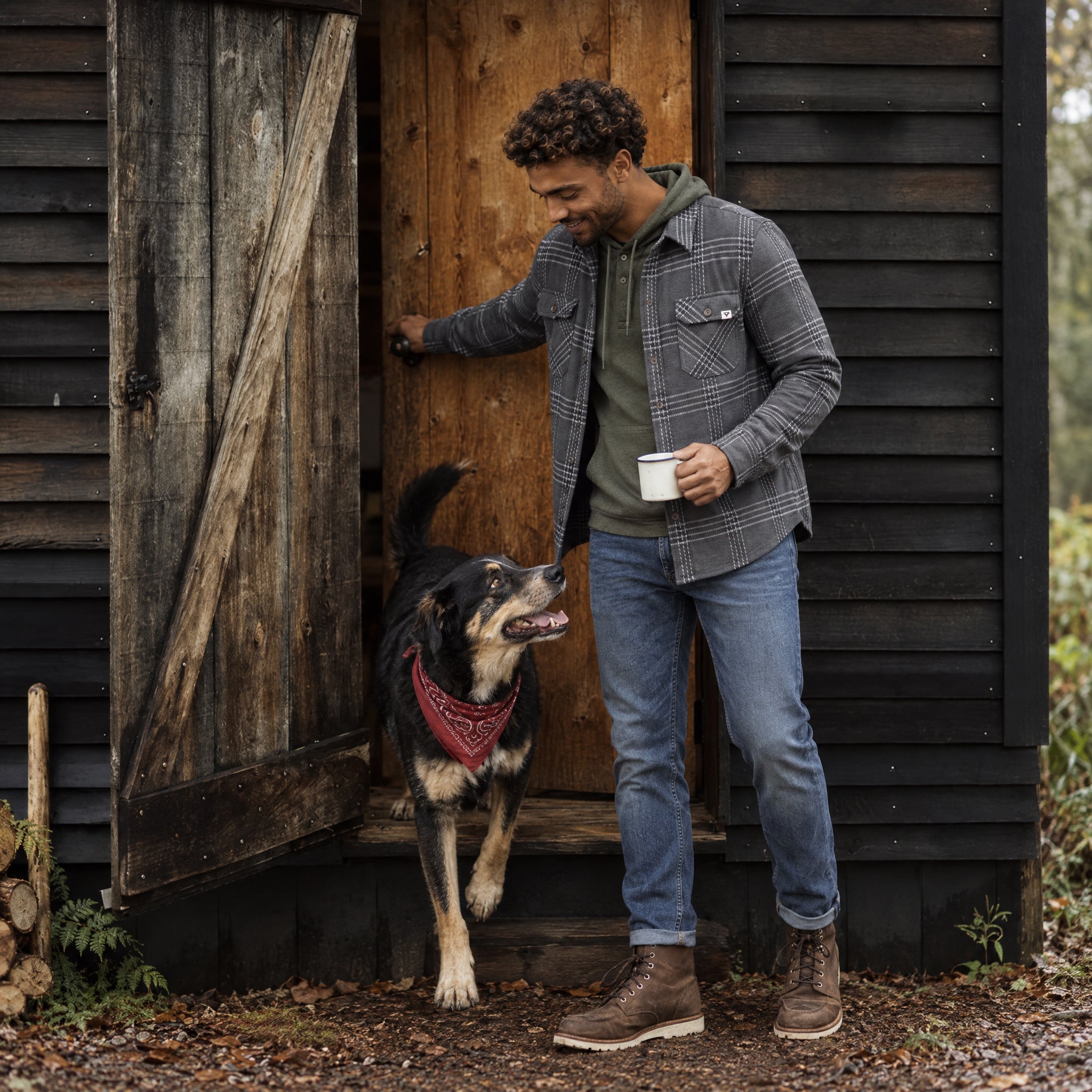 Men's Lichen Stretch Flannel Button Down