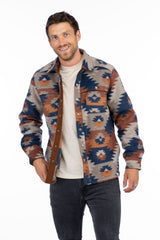 Men's Bear Heavy Fleece Shirt Jacket - Print - LIV Outdoor