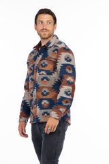 Men's Bear Heavy Fleece Shirt Jacket - Print - LIV Outdoor