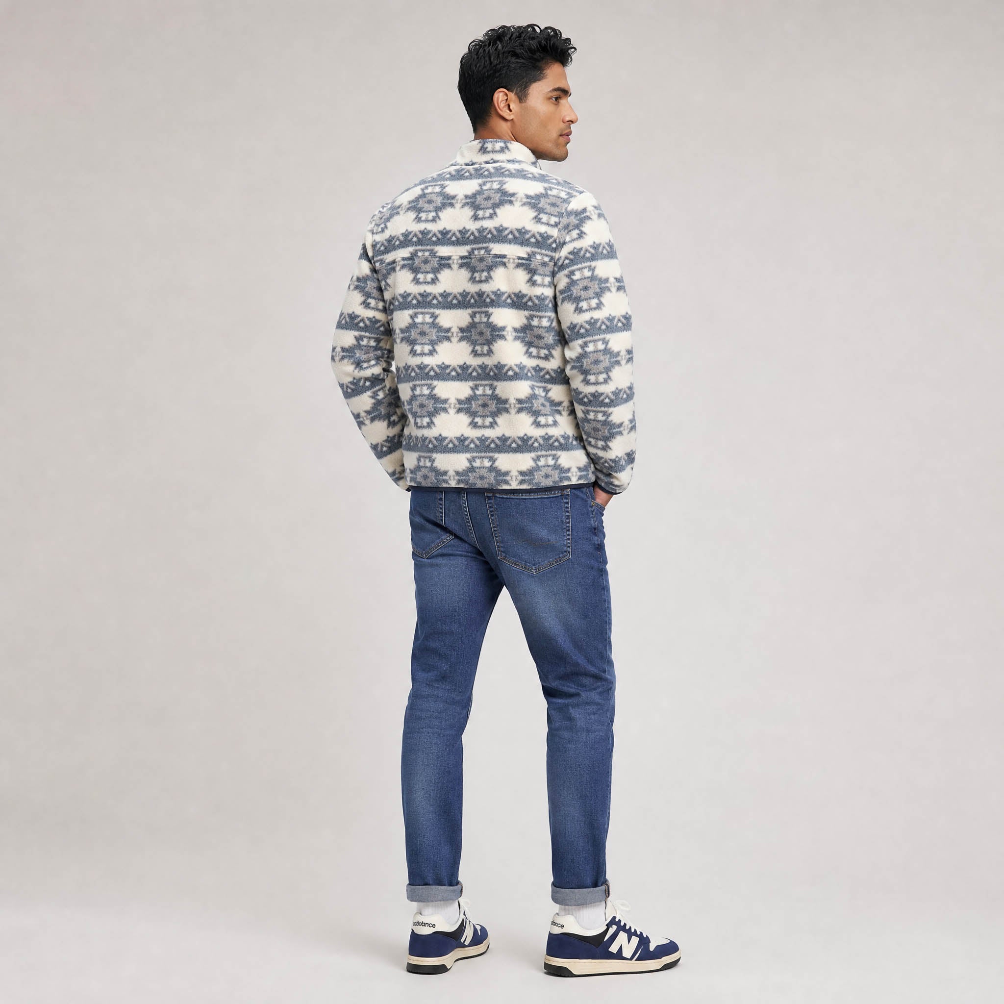 Men's Subzero Heavy Printed Fleece 1/4 ZIp Pullover