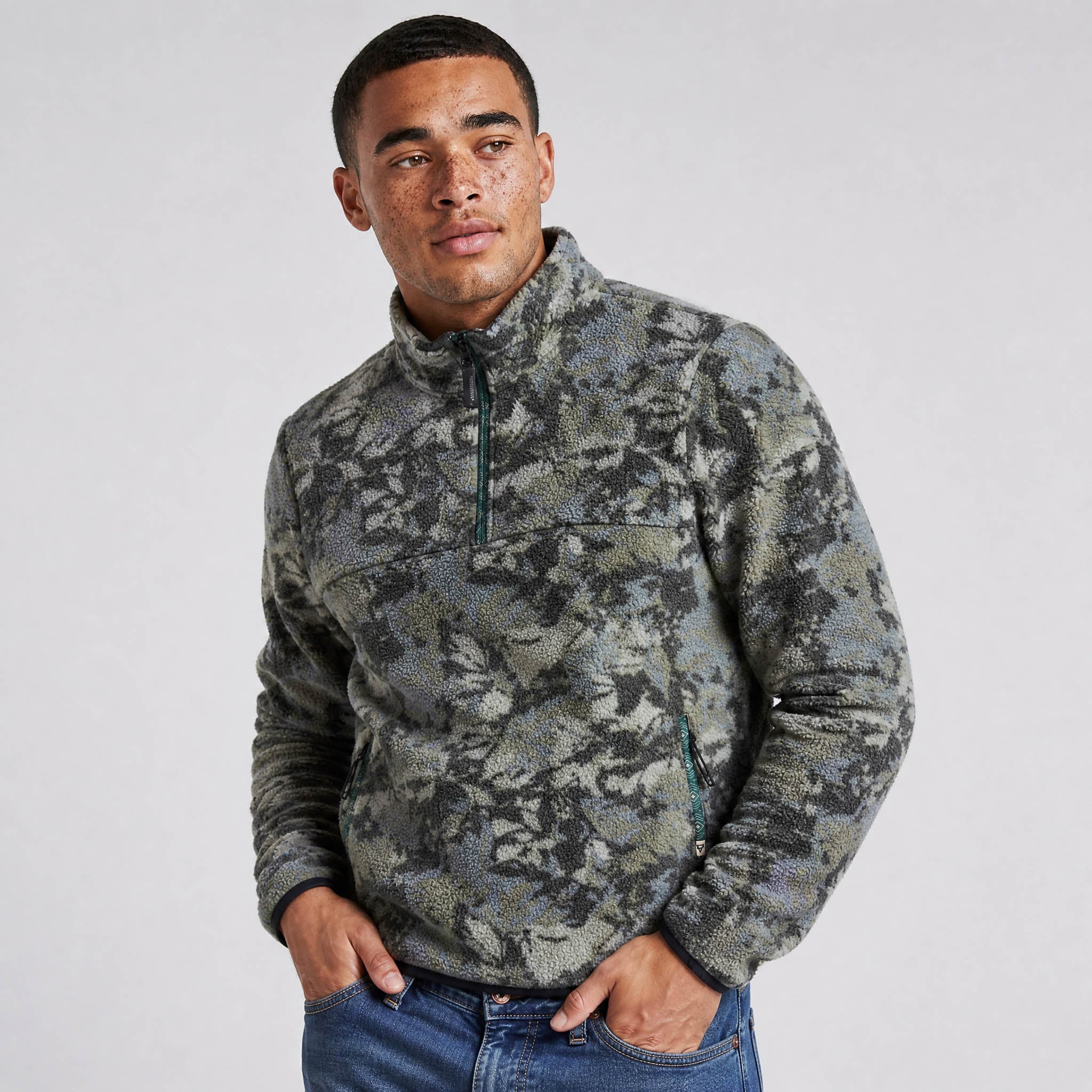 Men's Subzero Heavy Printed Fleece 1/4 ZIp Pullover
