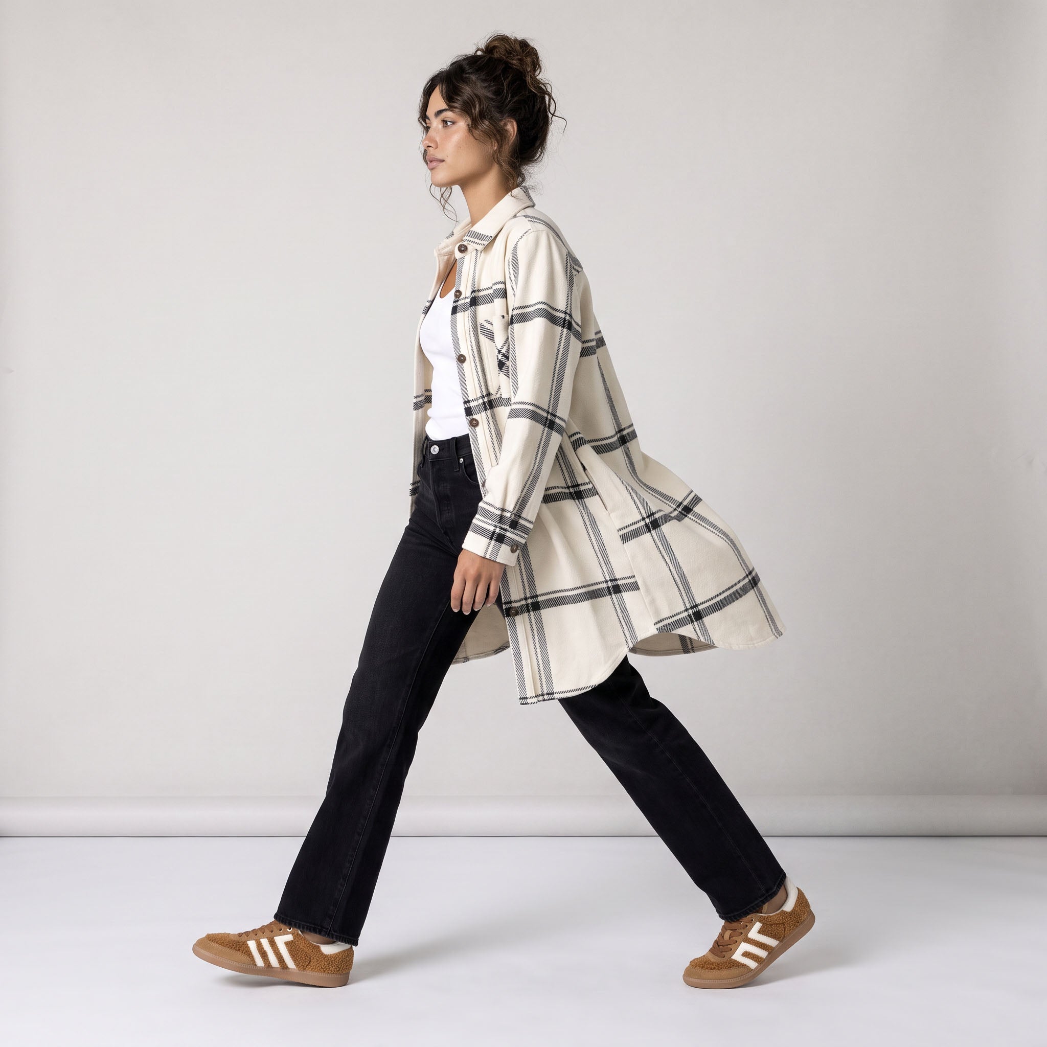 Women's Shay Faux Wool Long Button Coat