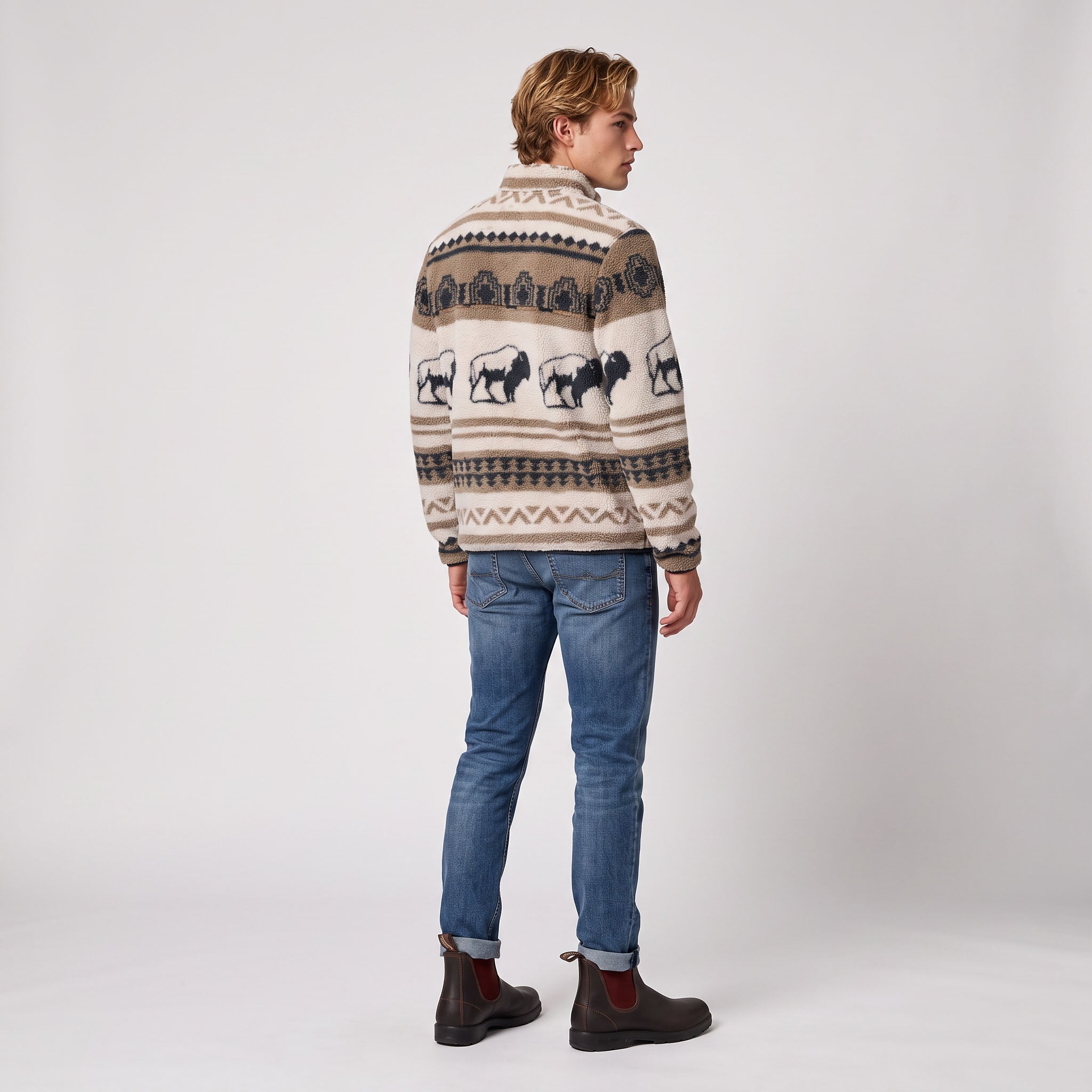 Men's Subzero Heavy Printed Fleece 1/4 ZIp Pullover