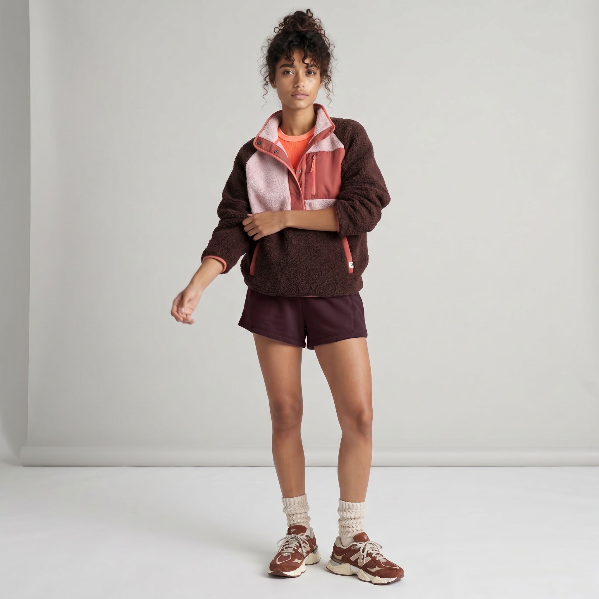 Women's Tara Jersey Lined Snap-Up Pullover - Multitone