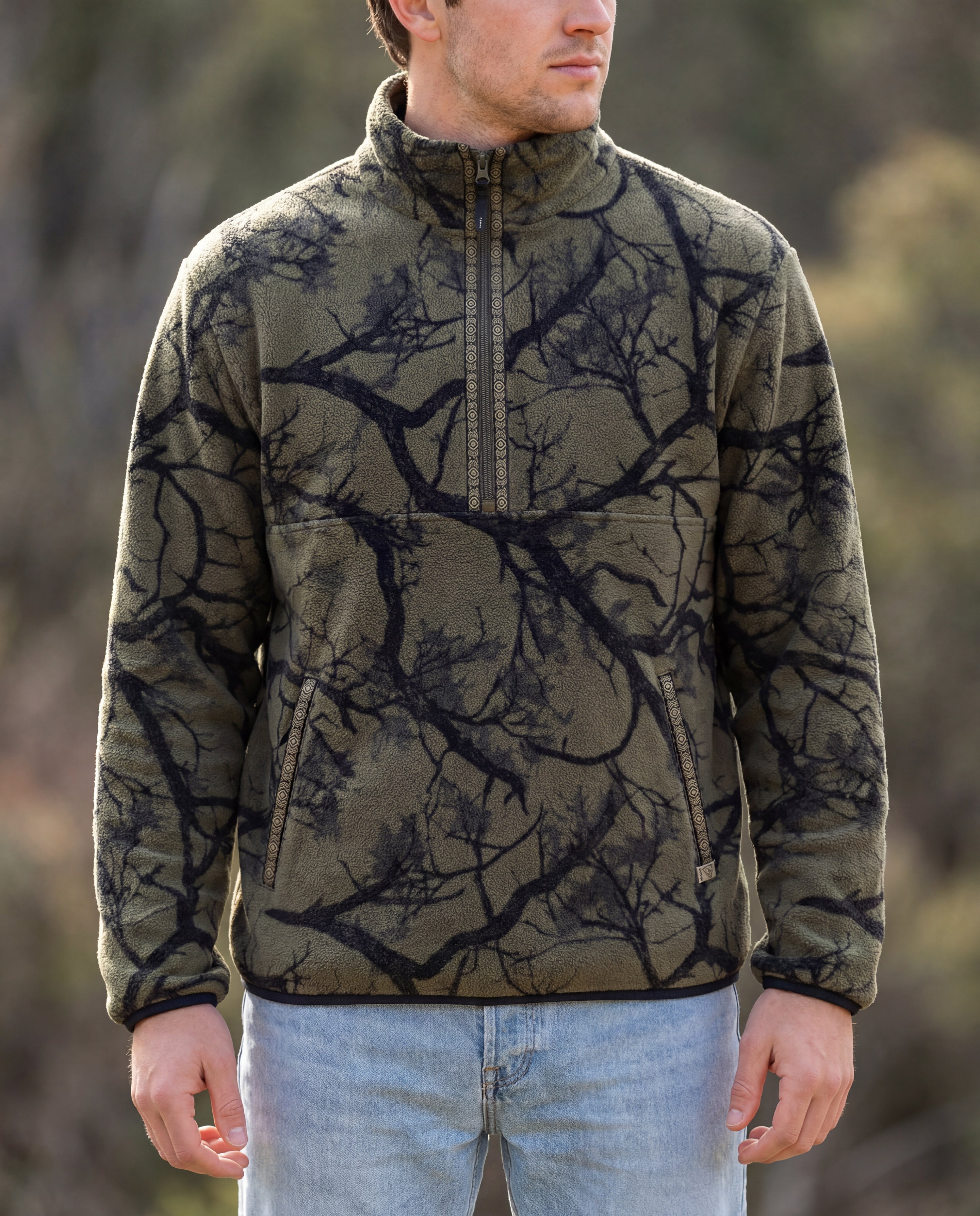 Men's Subzero Heavy Printed Fleece 1/4 ZIp Pullover