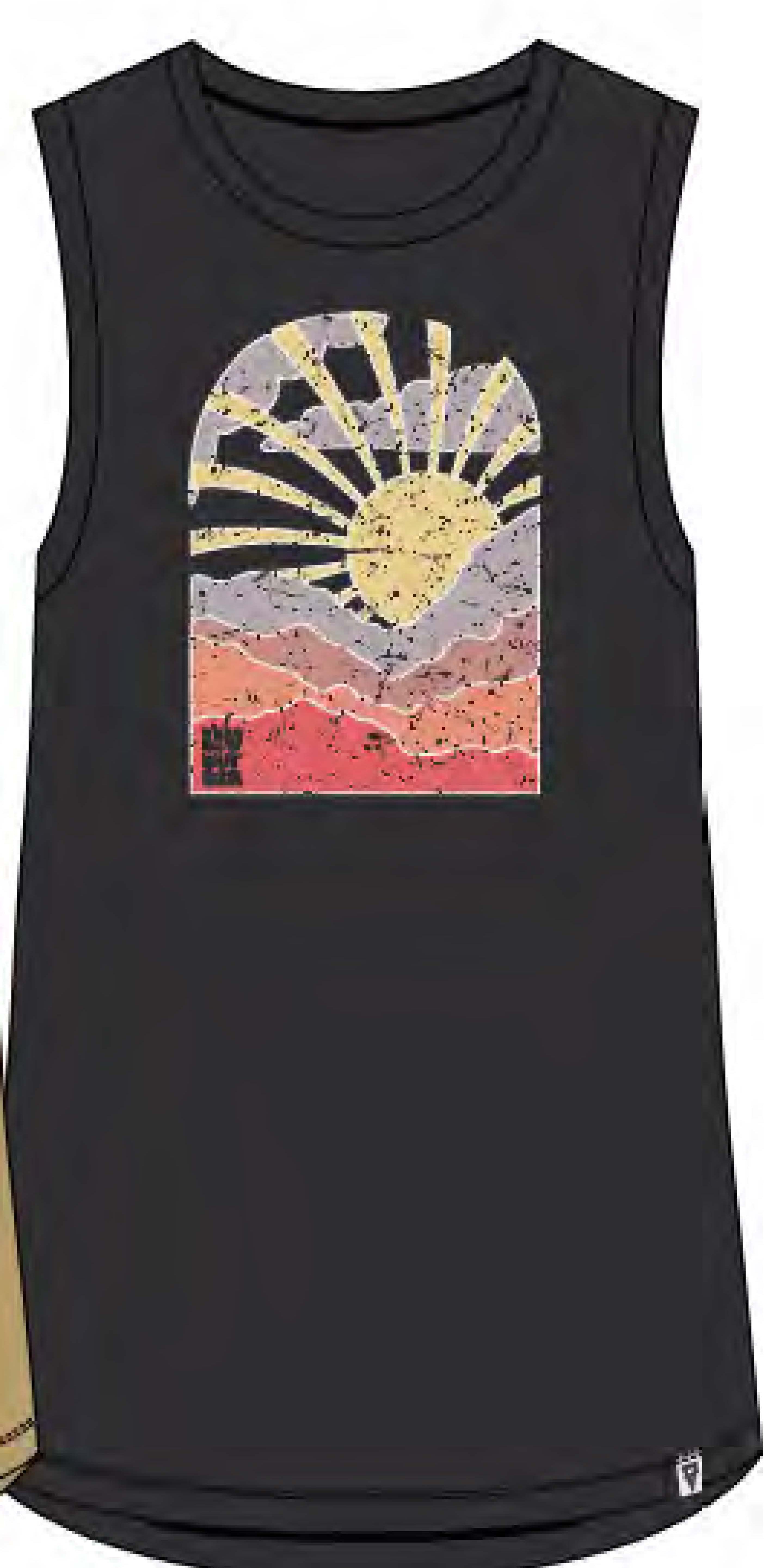 Womens Reagan Graphic Tank  in Plus Size - Stonewashed